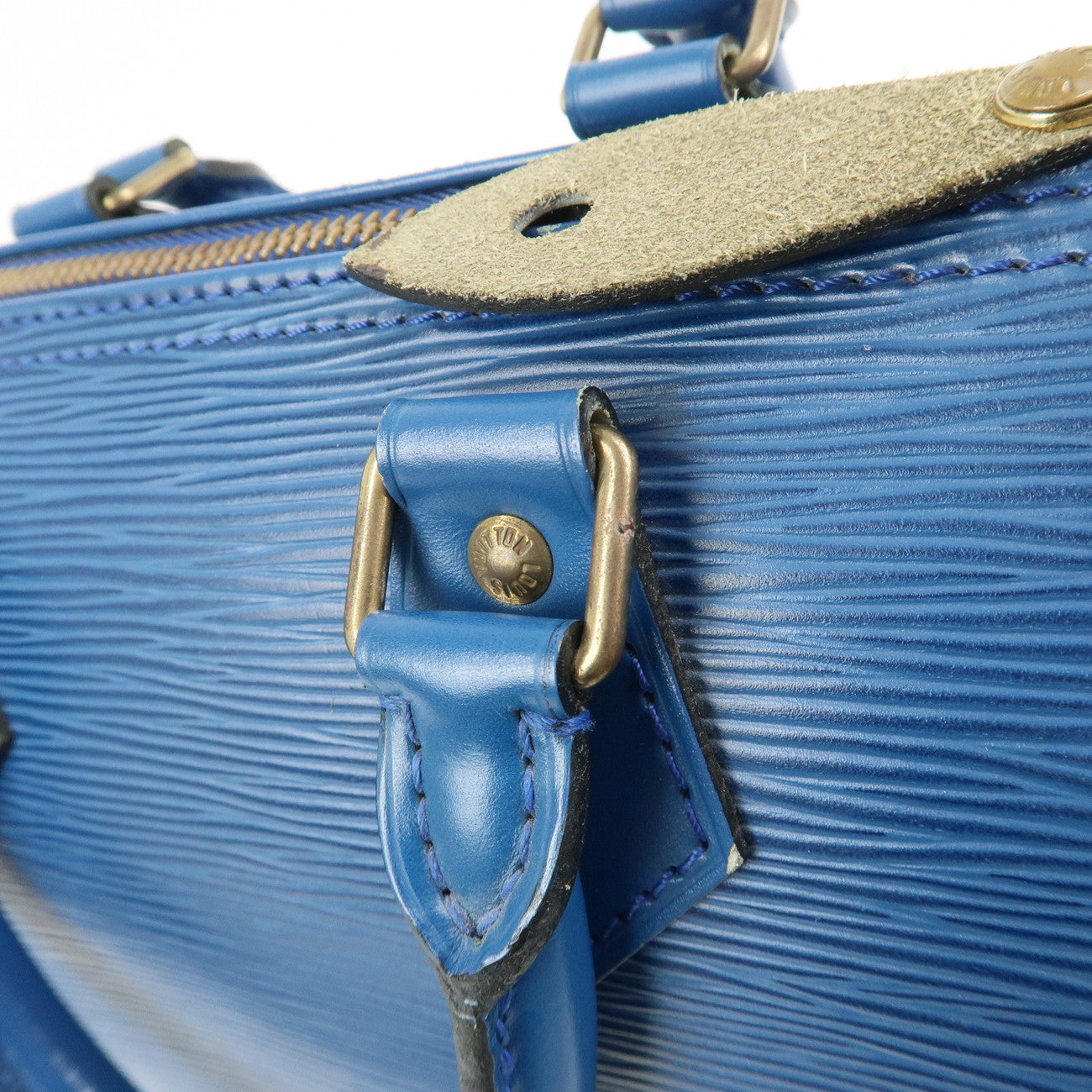 Louis Vuitton Epi Speedy 25 Hand Bag Boston Bag Toledo Blue M43015