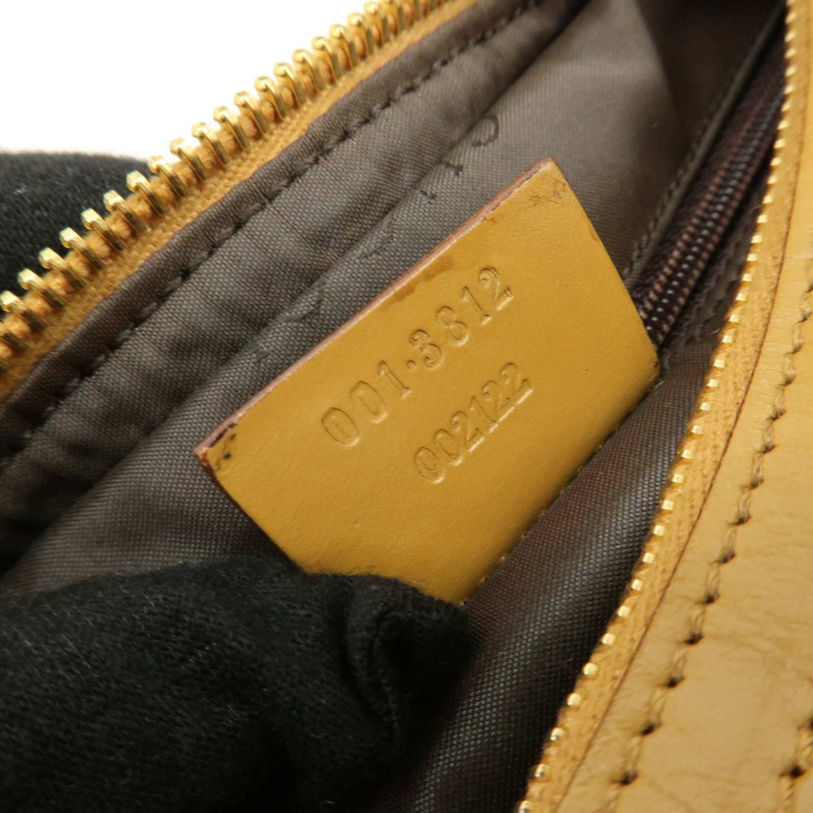 GUCCI GG Canvas Leather Shoulder Bag Beige Camel  001・3812・002122