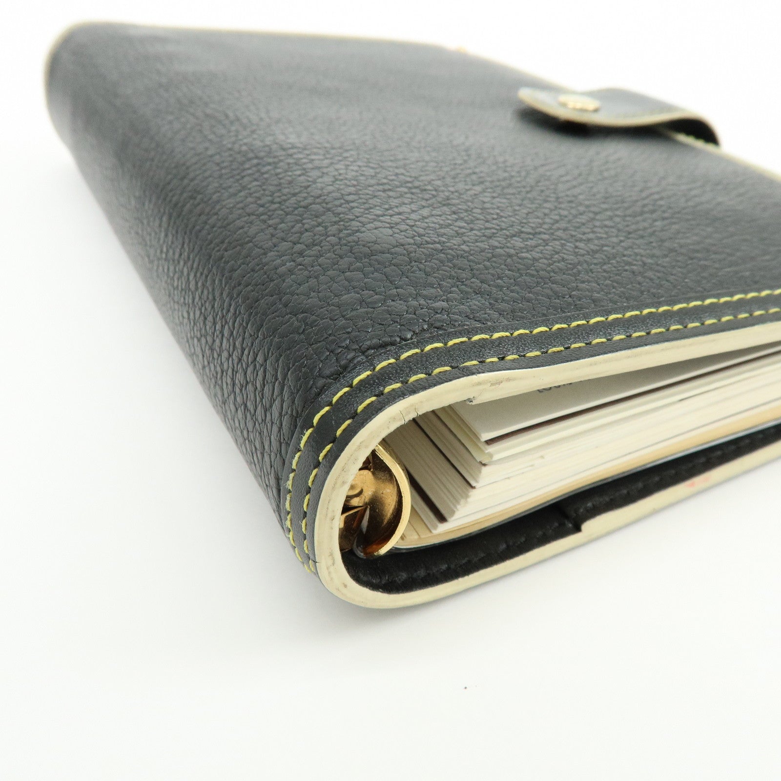 Louis Vuitton Suhari Leather Agenda MM Planner Cover Noir R20884