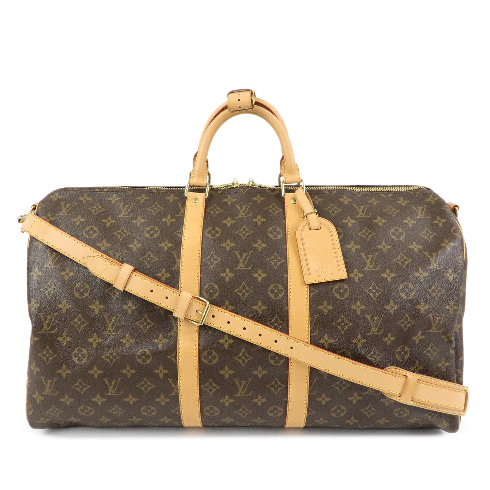 Louis Vuitton Monogram Keep All Bandouliere 55 Boston Bag M41414