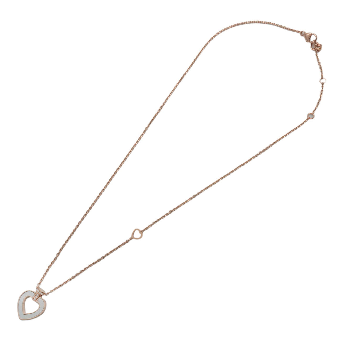 FRED Pretty Woman Diamond Shell Onyx Necklace K18 Rose Gold 7B0275