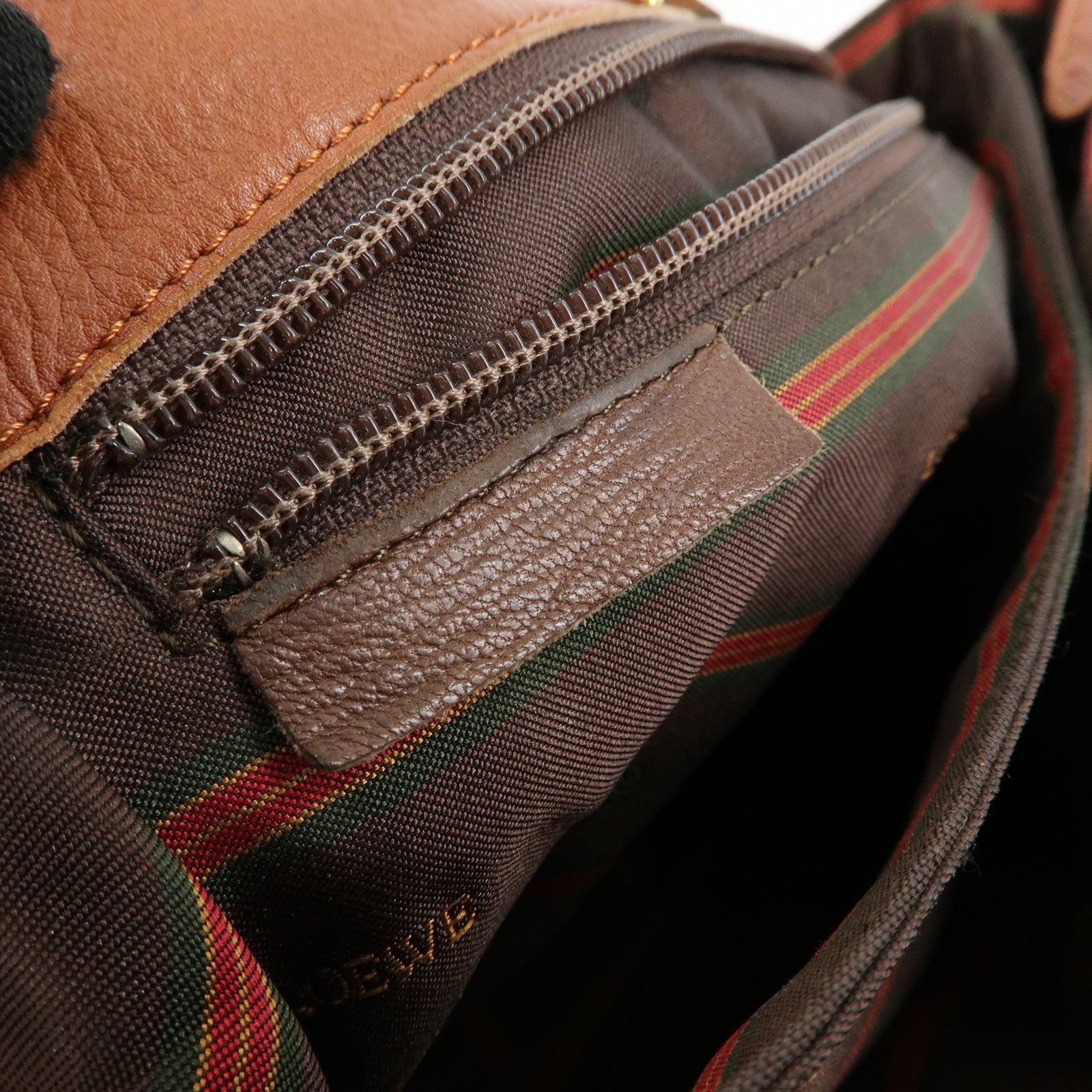 LOEWE Anagram Leather Shoulder Bag Crossbody Bag Brown