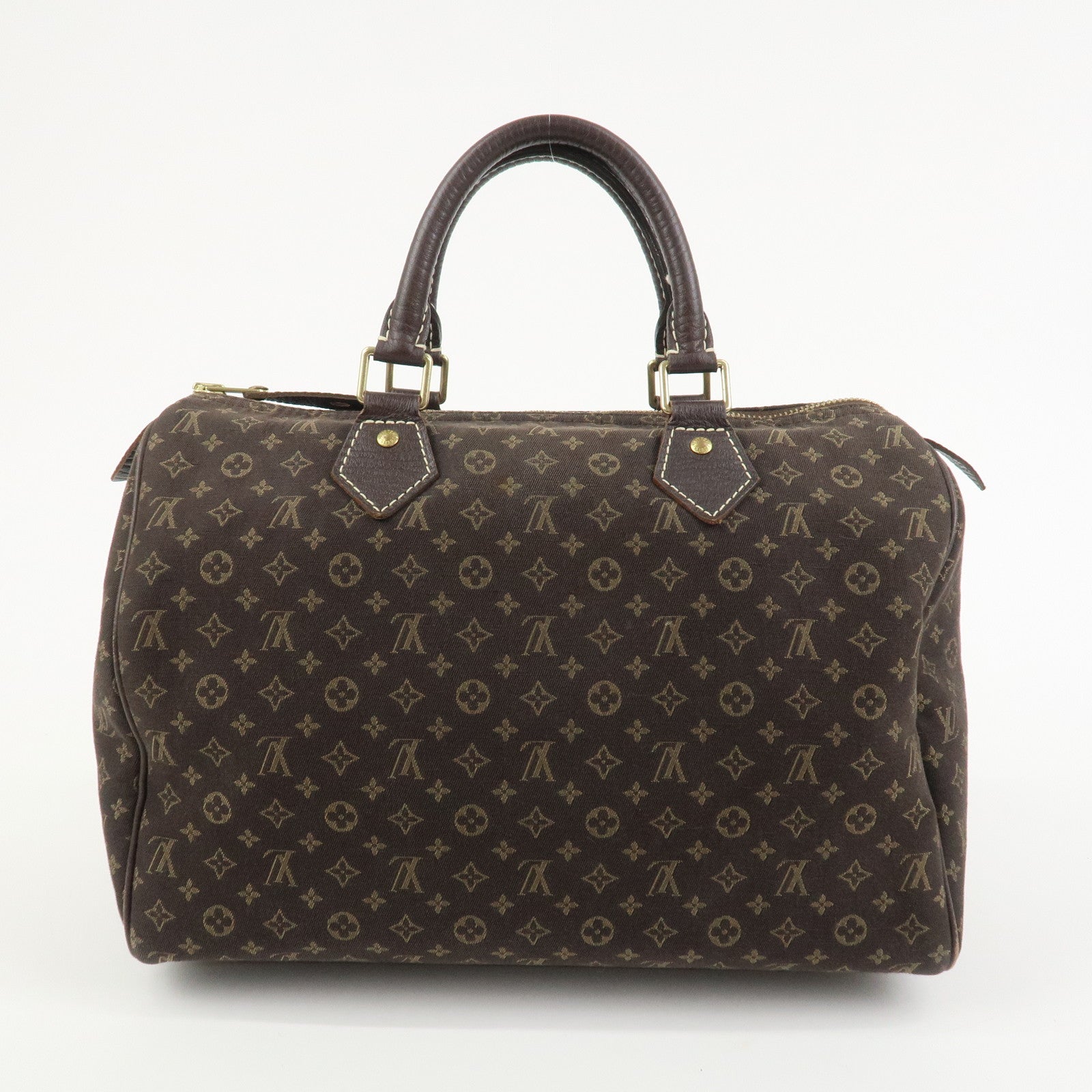 Louis Vuitton Monogram Mini Lin Speedy 30 Boston Bag Ebene M95224