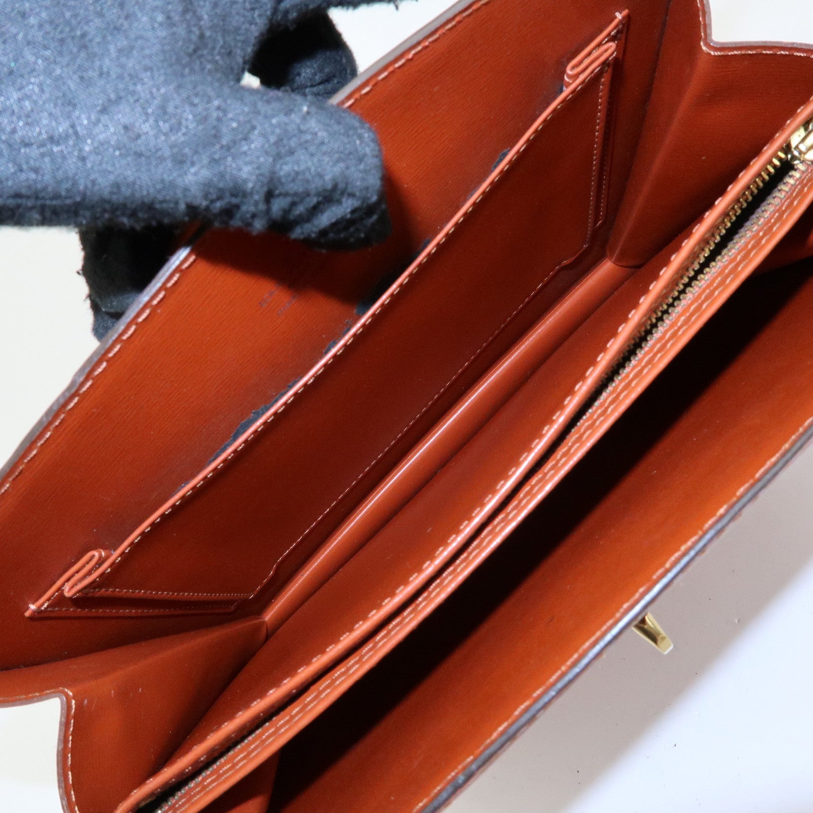 Louis Vuitton Epi Leather Capucines Shoulder Bag Kenya Brown M52343