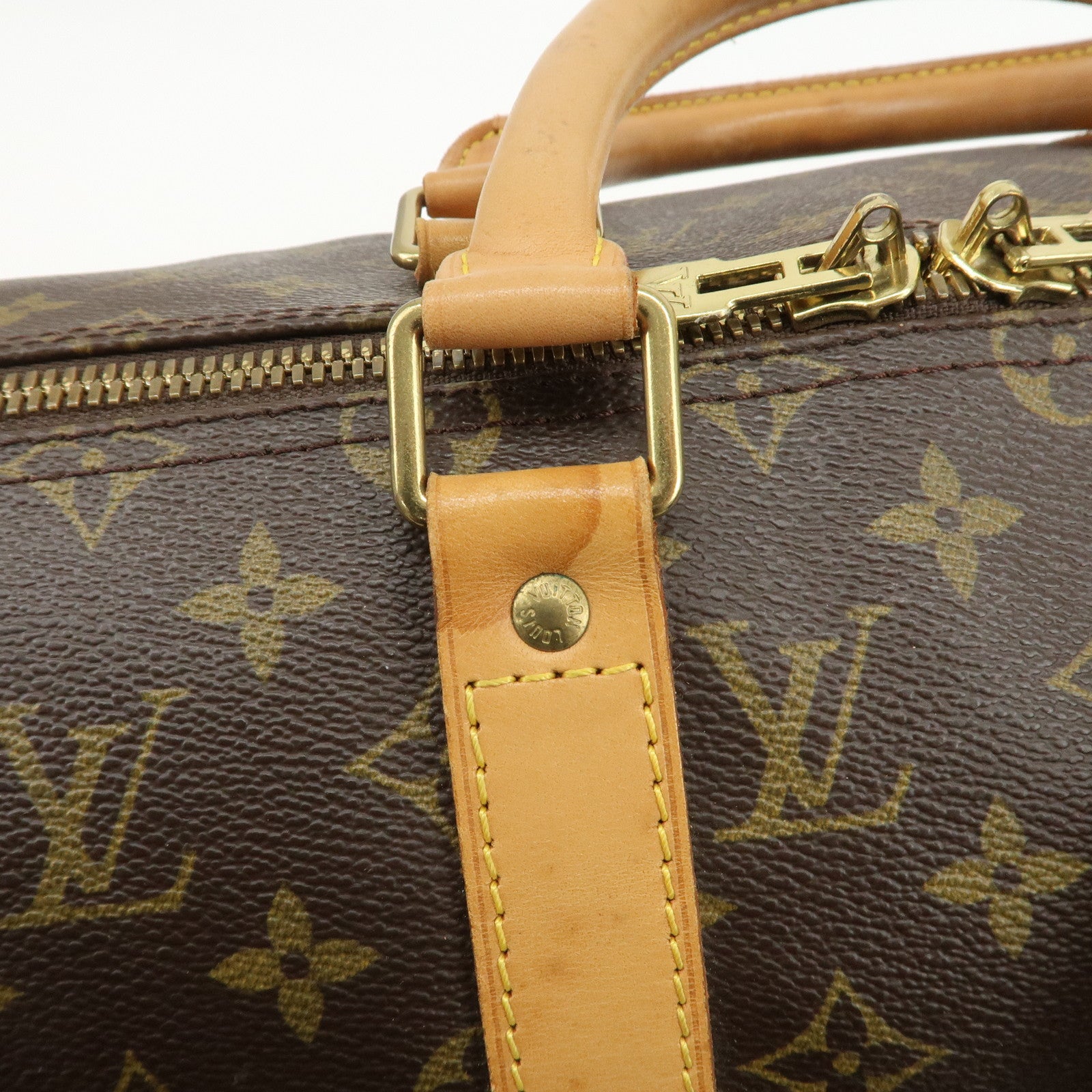 Louis Vuitton Monogram Keep All 50 Bandouliere Boston Bag M41416