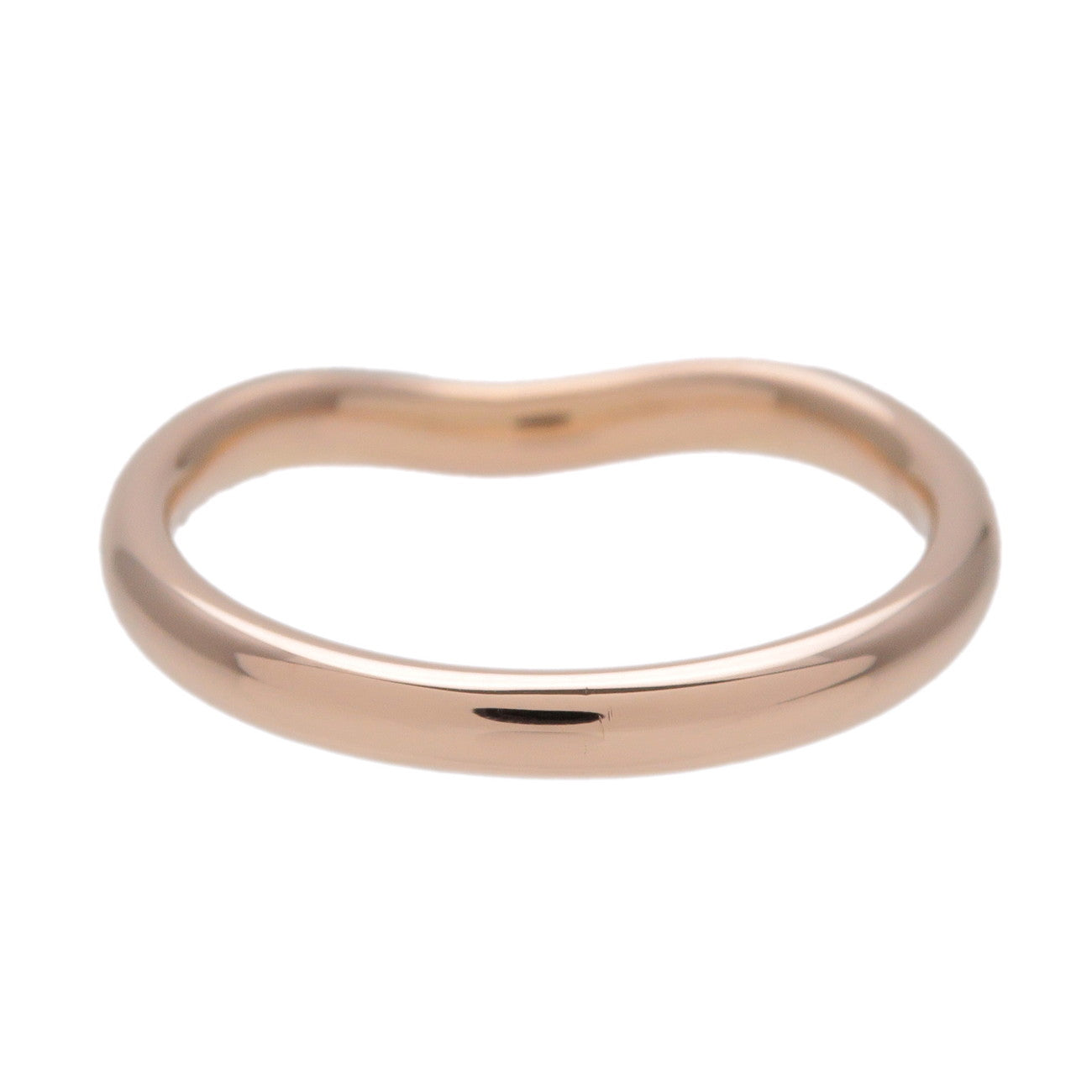 Tiffany & Co Curved Band Ring 9P Diamond K18 Yellow Gold US4.5 EU48