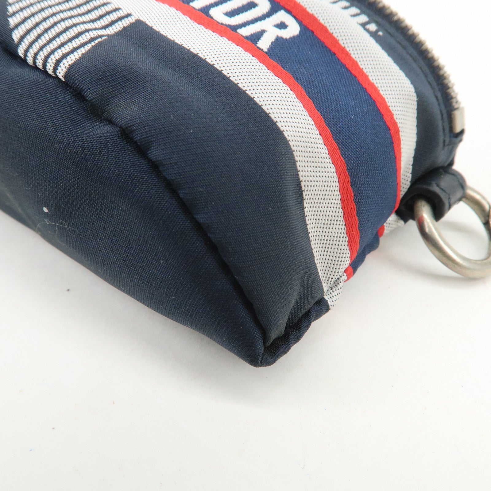 Christian Dior Alps Star Nylon Mini Pouch Navy Silver Red