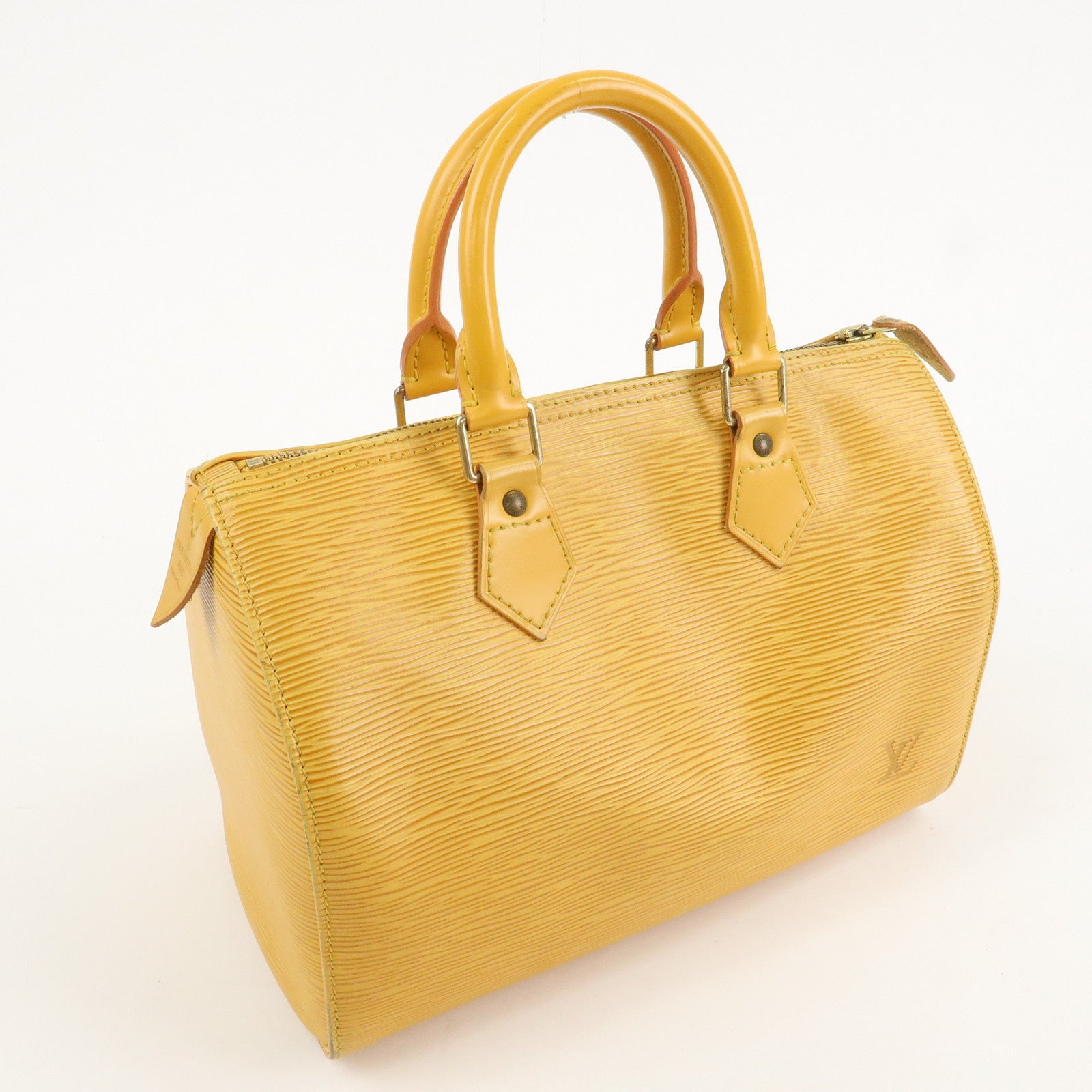 Louis Vuitton Epi Speedy 25 Boston Bag Hand Bag Yellow M43019 Used