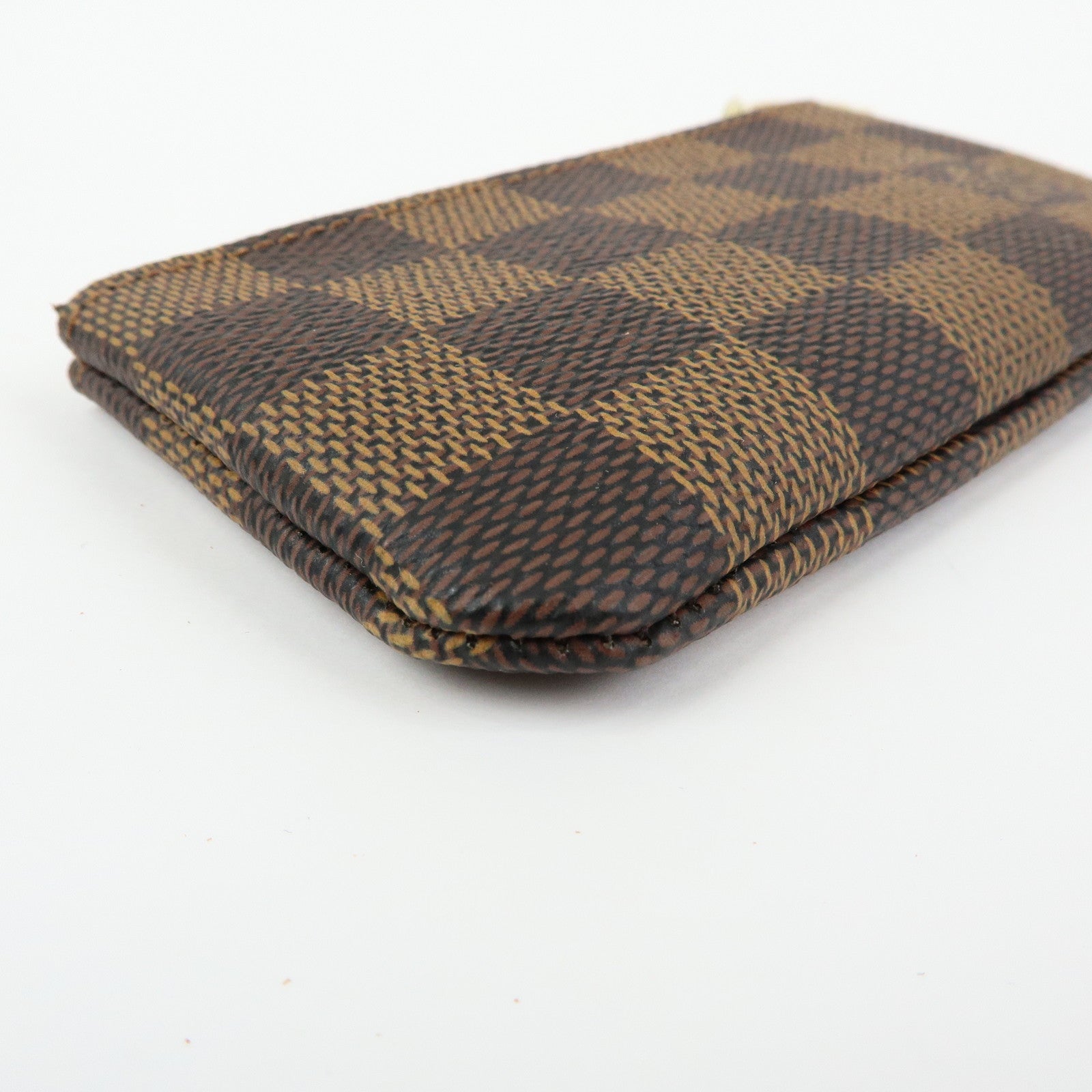 Louis Vuitton Damier Canvas Pochette Cles Coin Case Brown N62658