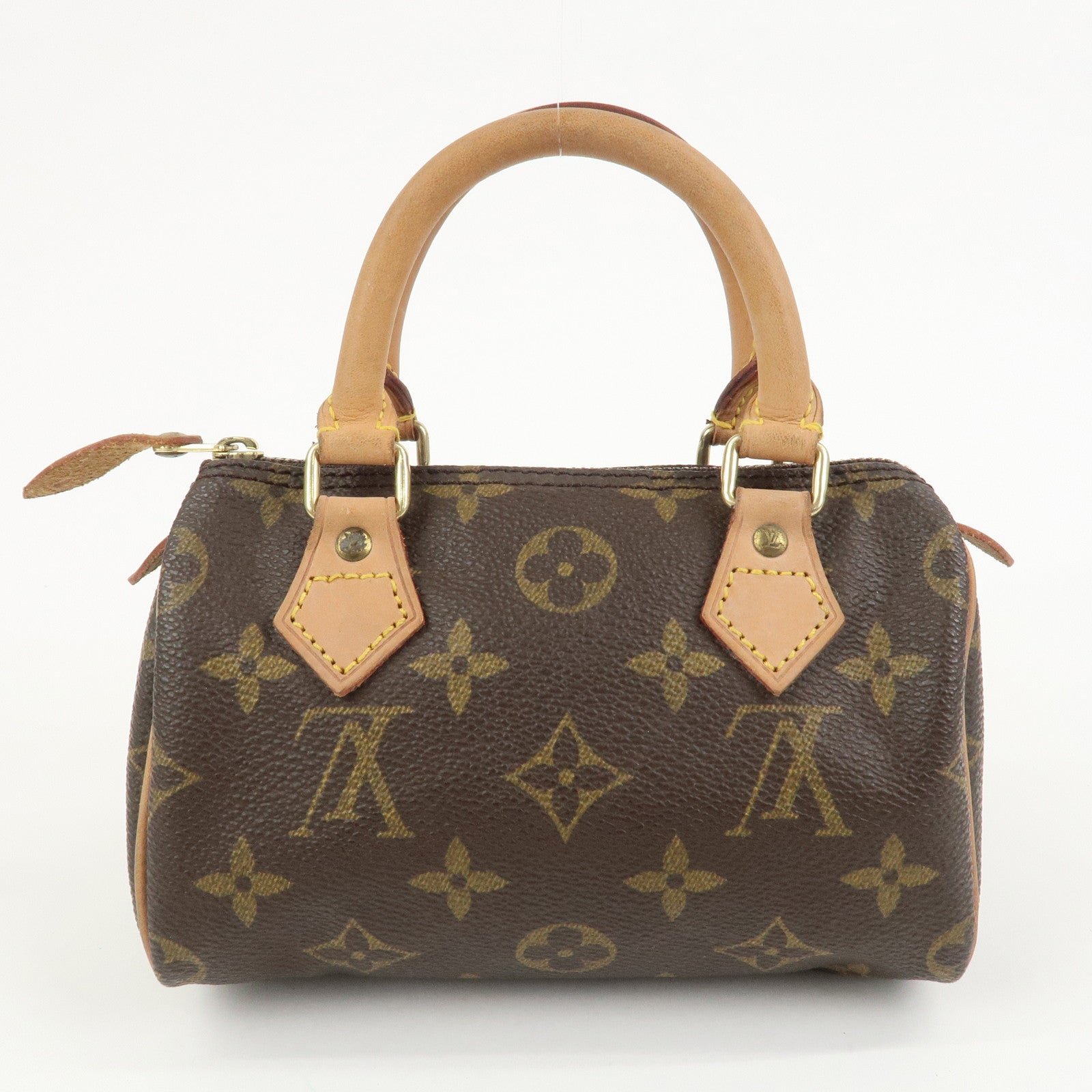 Louis Vuitton Monogram Mini Speedy Hand Bag Brown M41534