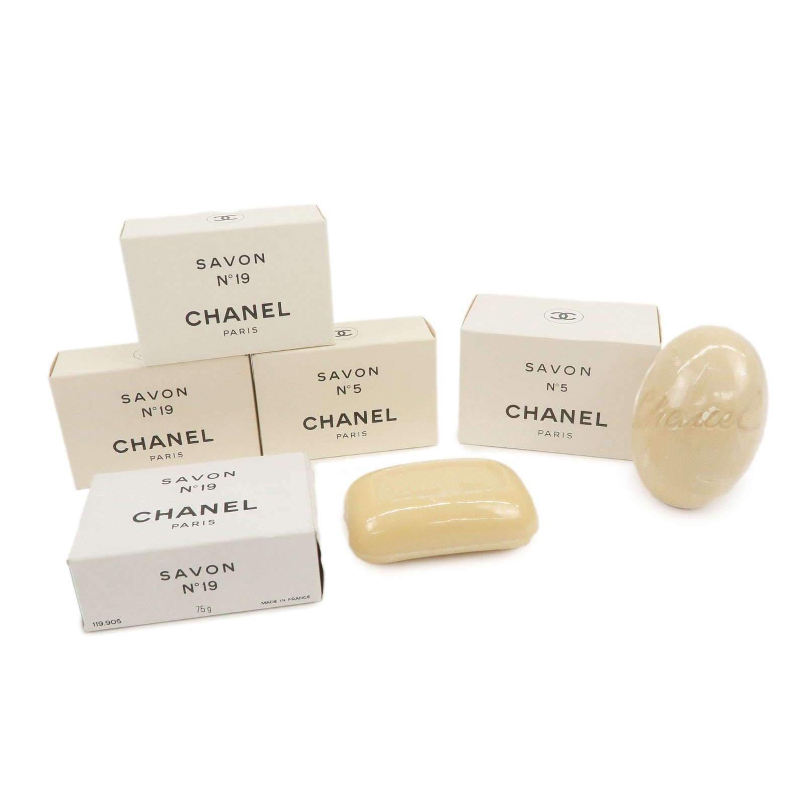 CHANEL Set of 5 Savon No5 No19 Bar Soap