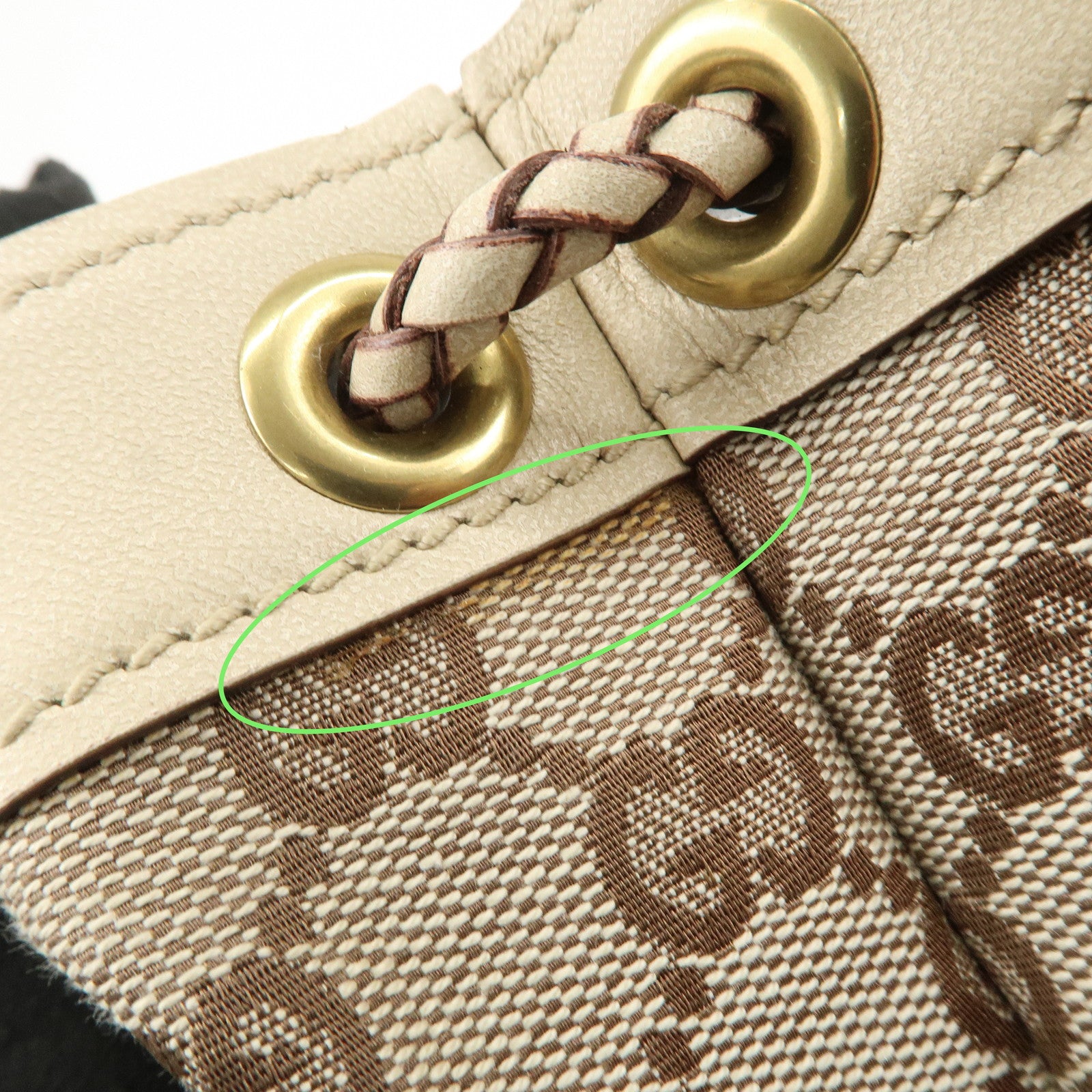 GUCCI GG Canvas Leather Shoulder Bag Hand Shoulder Bag Ivory 109143