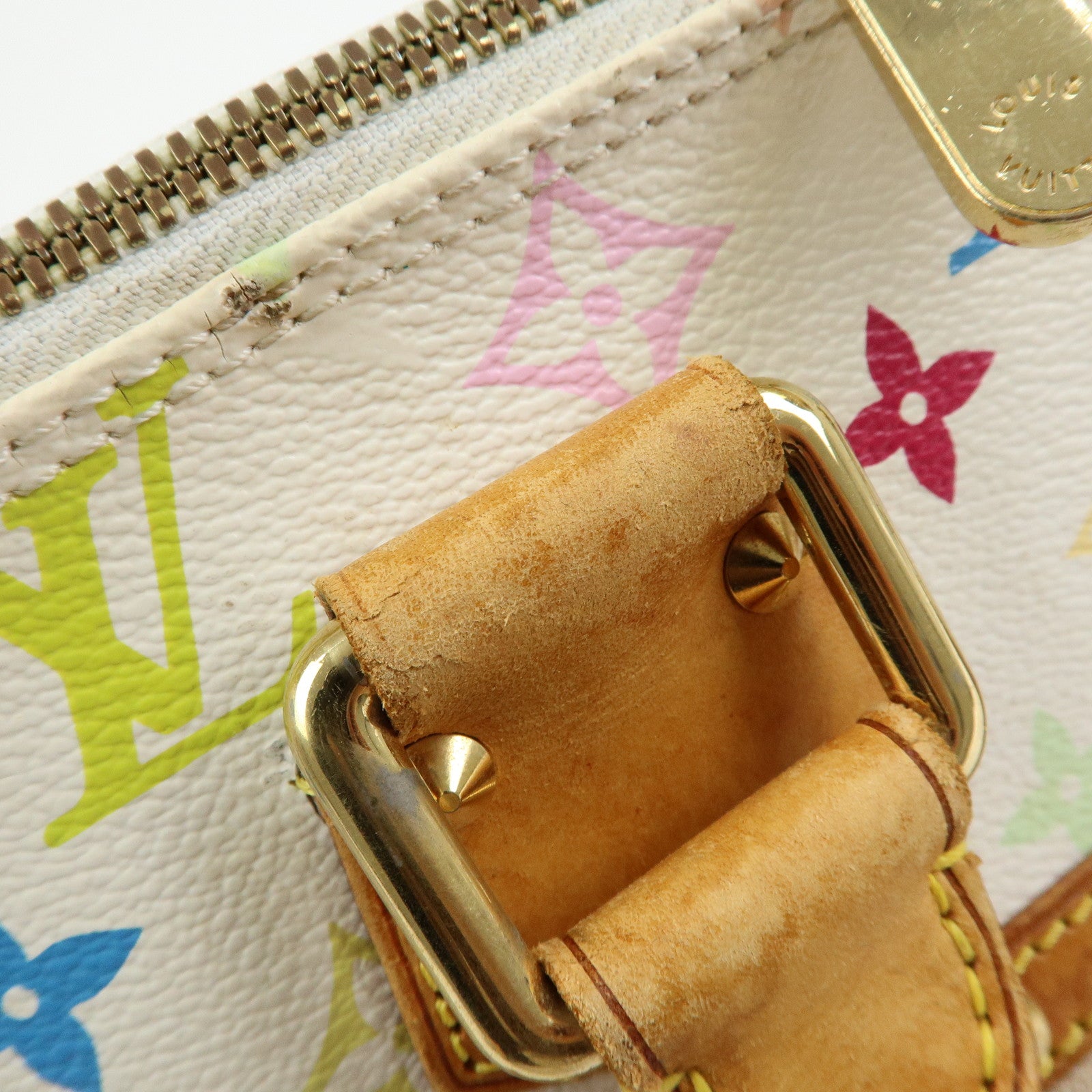 Louis Vuitton Monogram Multicolor Alma PM Hand Bag Blanc M92647