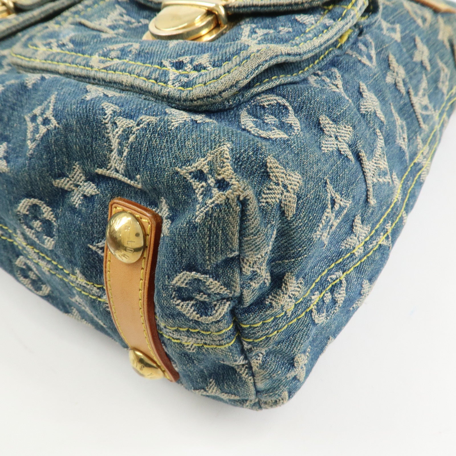 Louis Vuitton Monogram Denim Baggy GM Shoulder Bag Blue M95048