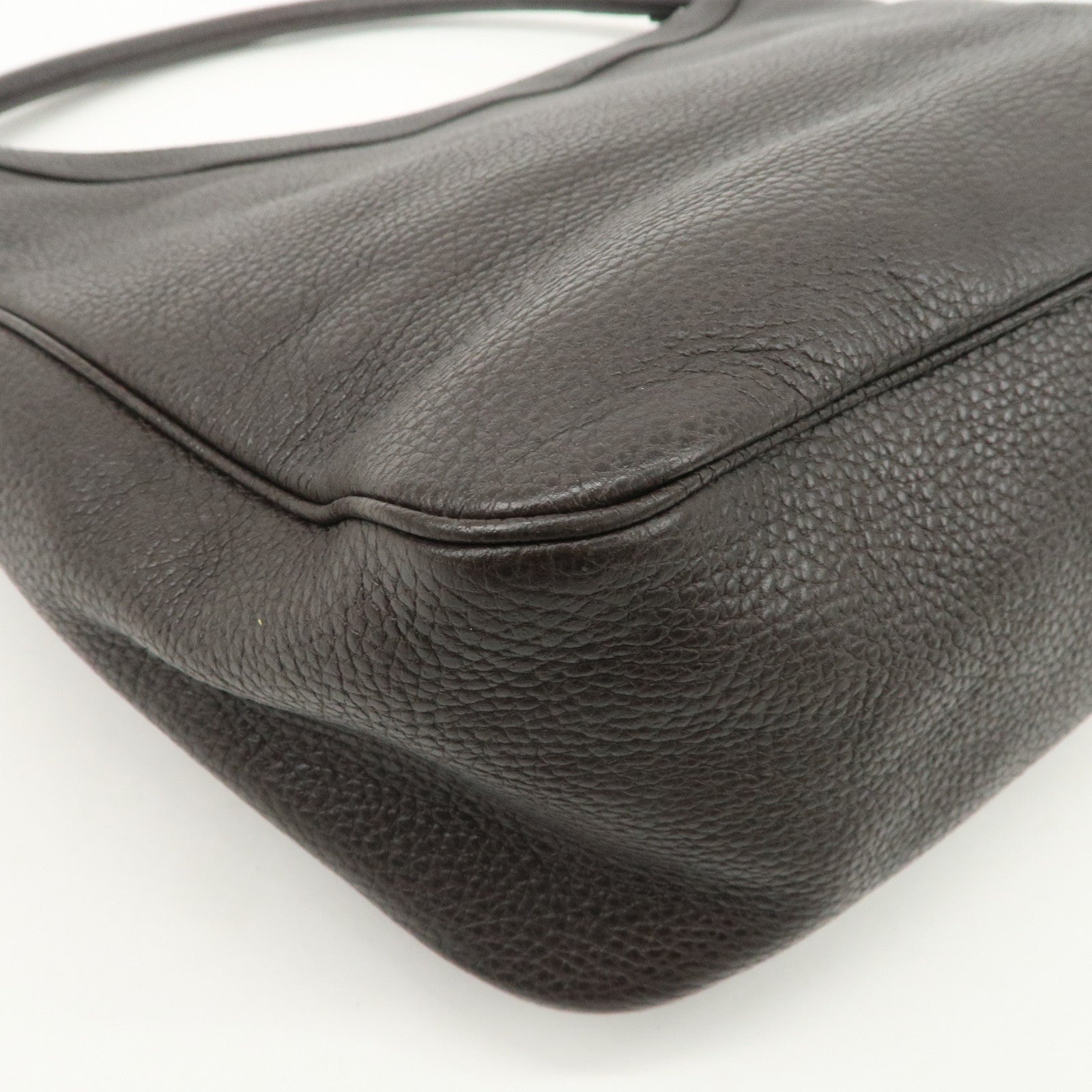 GUCCI Abbey Leather Shoulder Bag Hand Bag Dark Brown 293581 Used