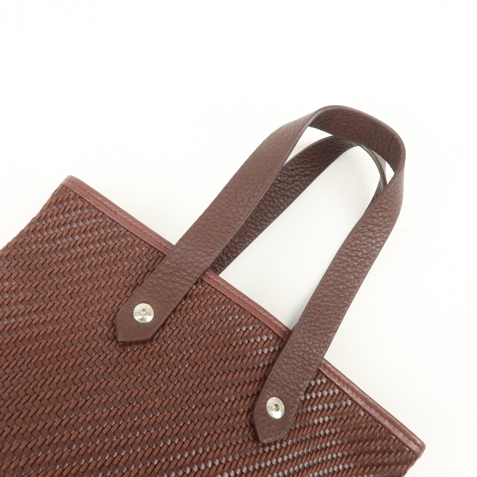 HERMES Amedaba Diago PM Leather Tote Bag Hand Bag Brown