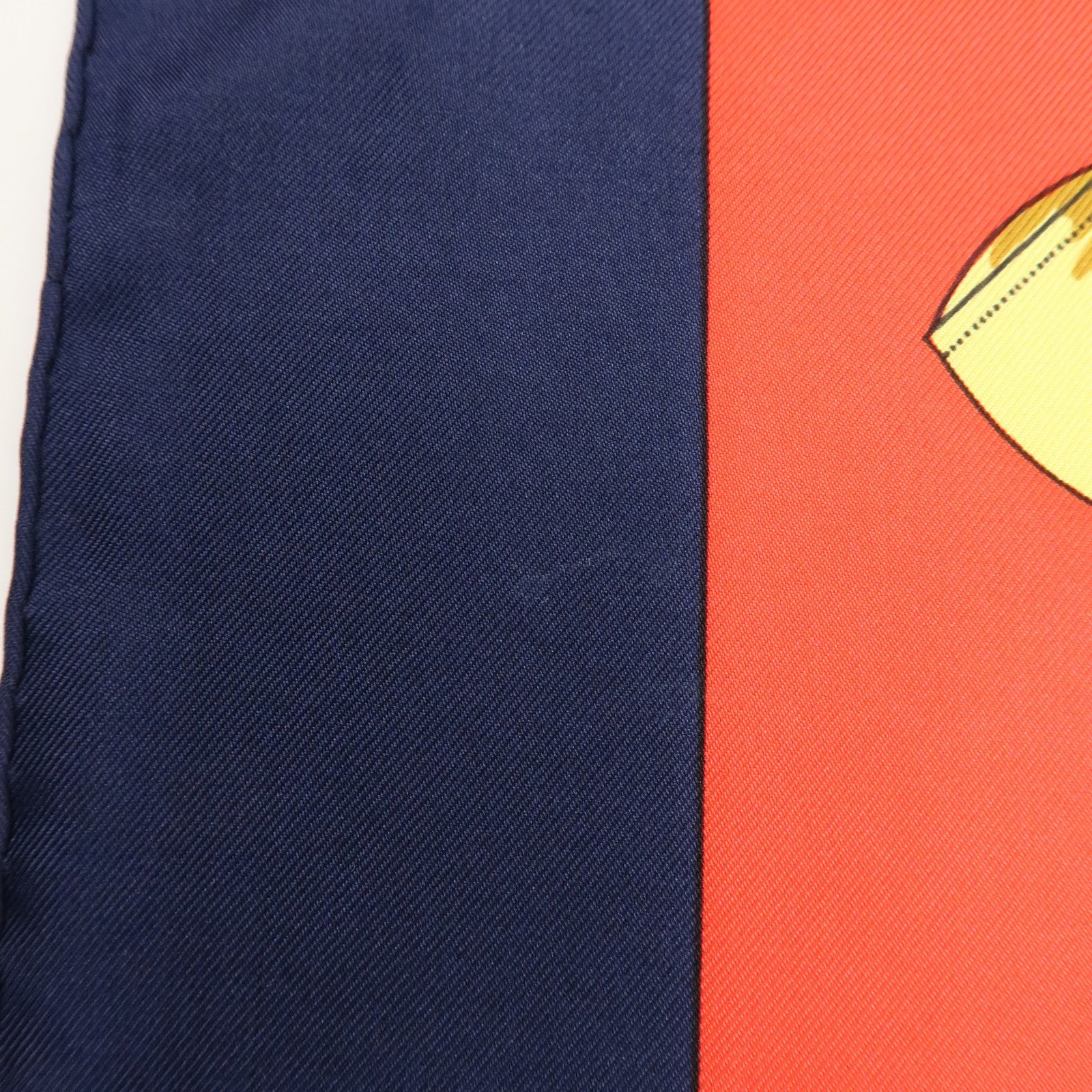 HERMES Carre 90 Silk 100% Eperon d'or Scarf Navy Red