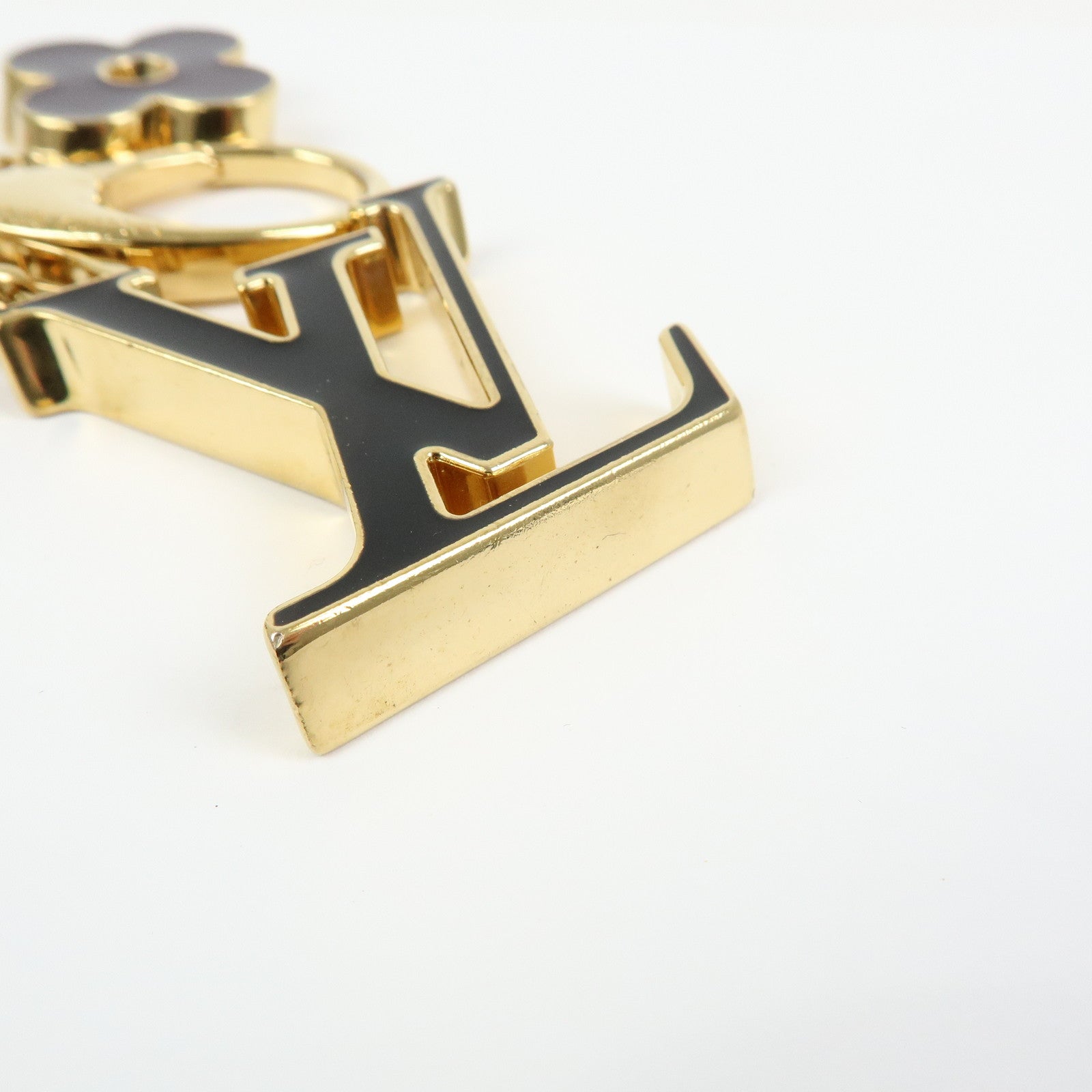 Louis Vuitton Fleur de Monogram Key Chain Bag Charm Gold M67119