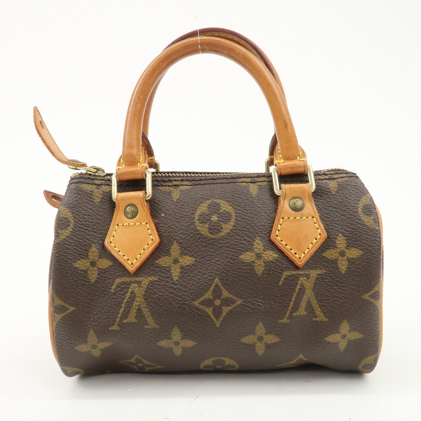 Louis Vuitton Monogram Mini Speedy Hand Bag Brown M41534 Used