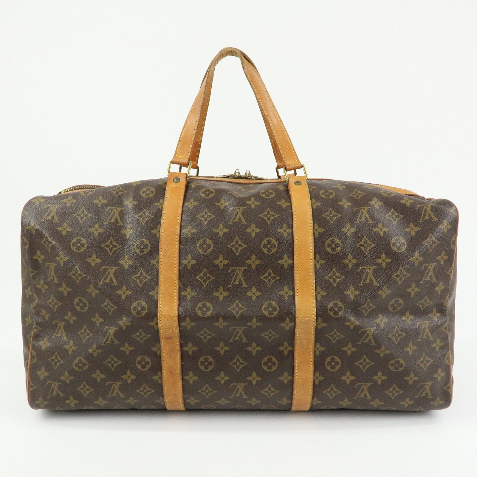 Louis Vuitton Monogram Sac Souple 55 Boston Bag Brown M41622