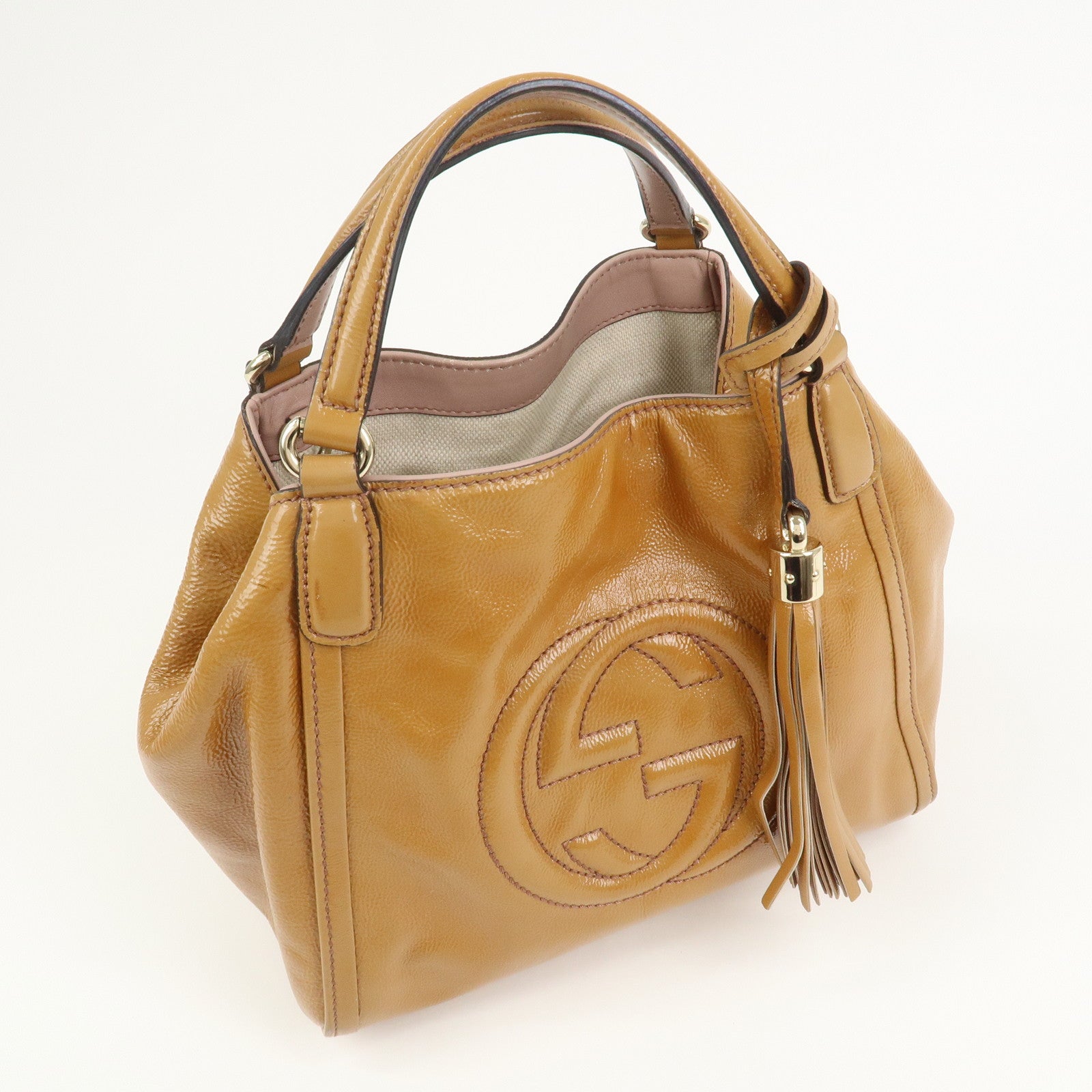 GUCCI SOHO Interlocking G 2Way Bag Hand Bag Shoulder Bag 336751