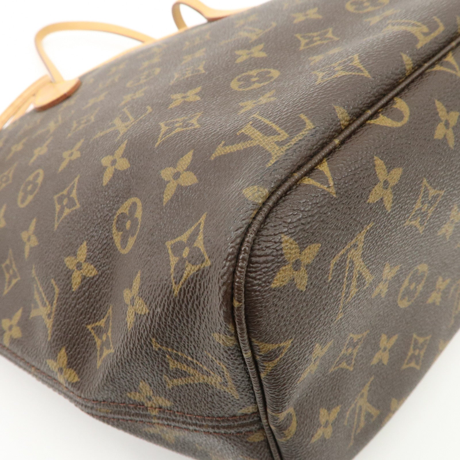 Louis Vuitton Monogram Neverfull MM Tote Bag Brown M40156 Used