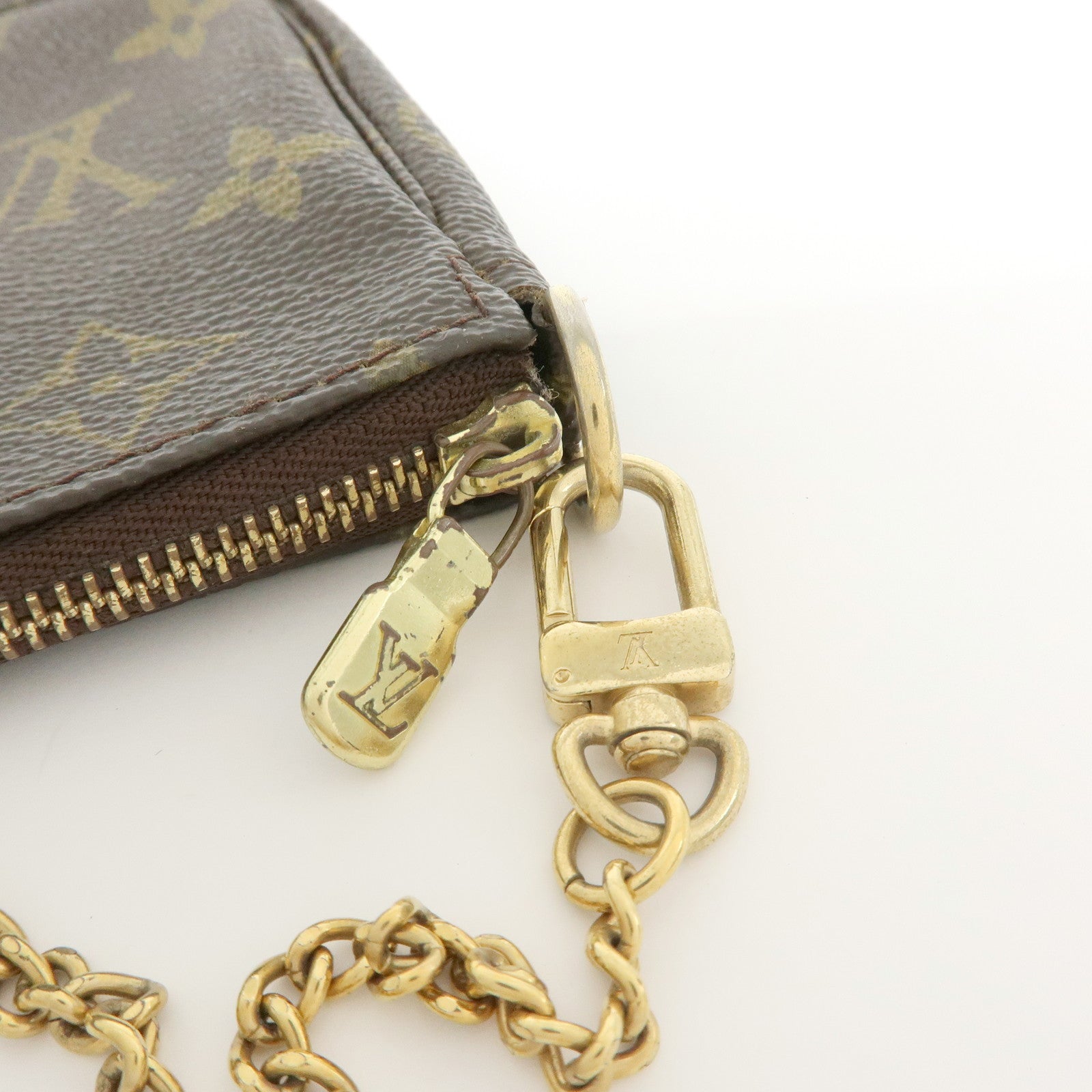 Louis Vuitton Monogram Mini Pochette Accessoires Hand Bag M58009