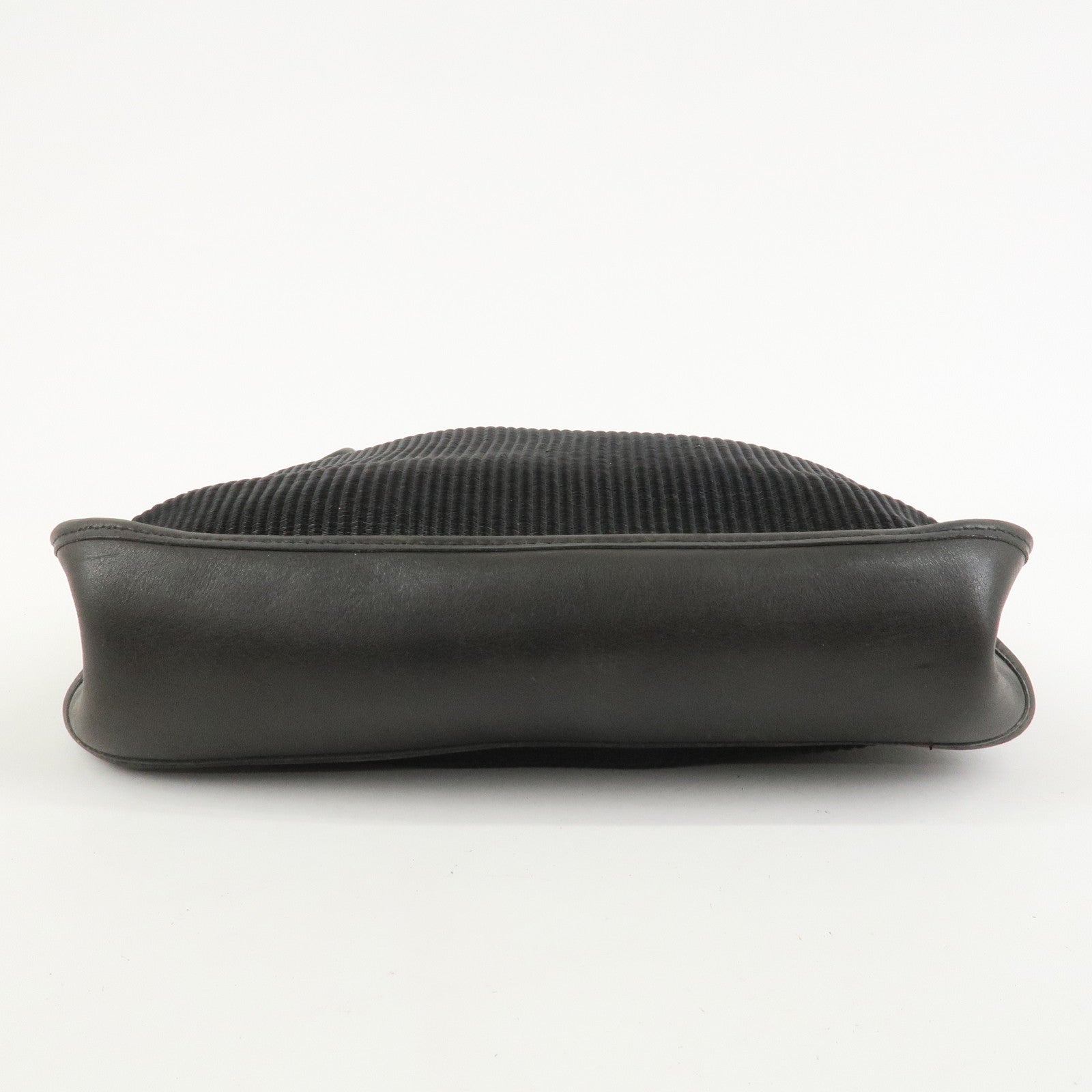 HERMES Vespa PM Crinolin Leather Shoulder Bag C Stamped Black