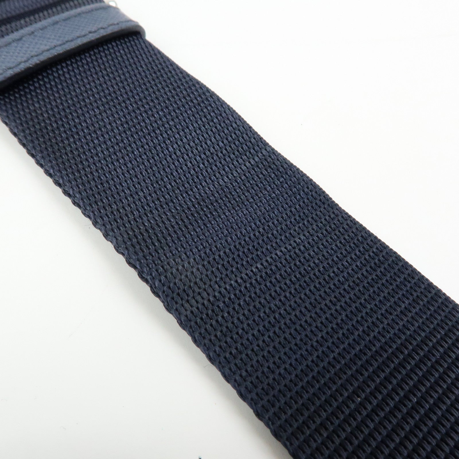 PRADA Triangle Logo Nylon Saffiano Leather Shoulder Bag Navy