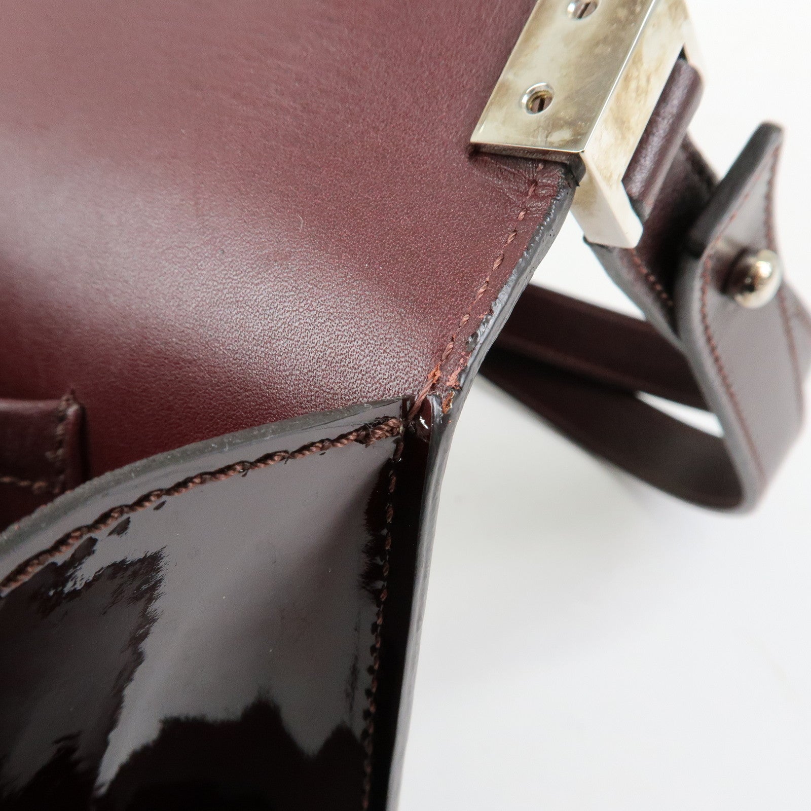 Louis Vuitton Damier Vernis Cabaret Shoulder Bag Bordeaux M92124