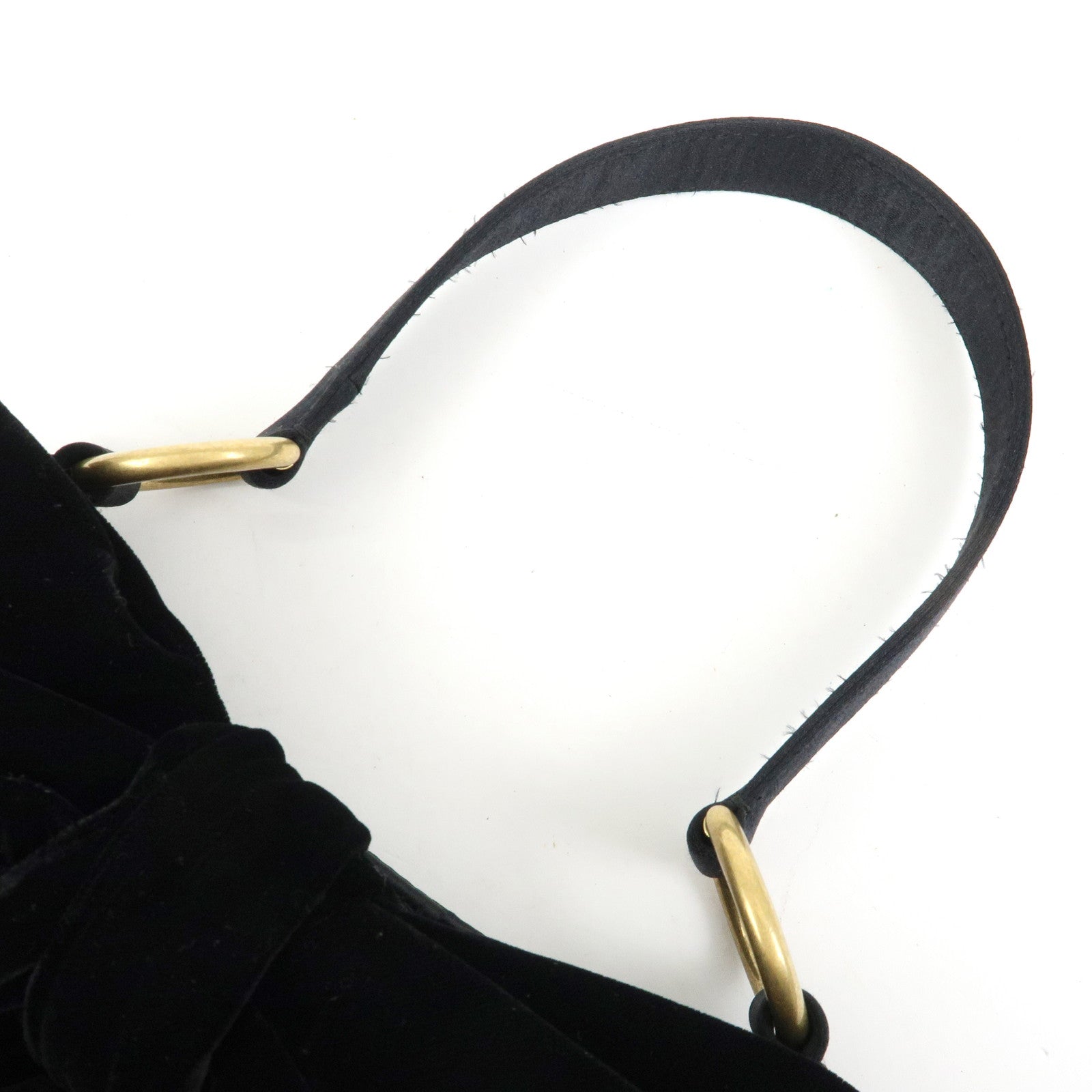 SAINT LAURENT PARIS YSL YVES SAINT LAURENT Velvet Satin Hand Bag