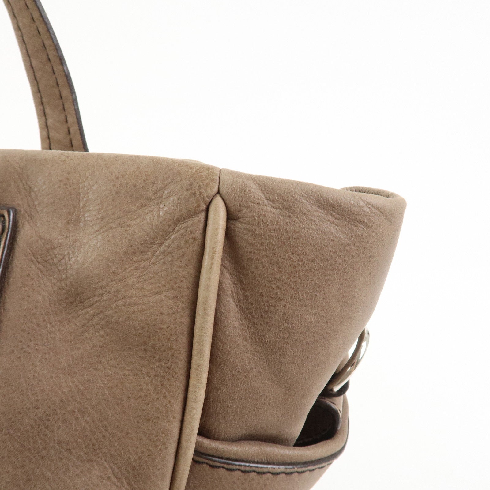 LOEWE Anagram Bolso Leather 2Way Bag Shoulder Bag Light Brown