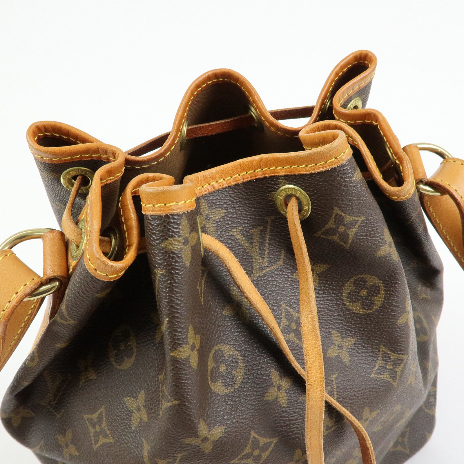 Louis Vuitton Monogram Petit Noe Shoulder Bag Brown M42226