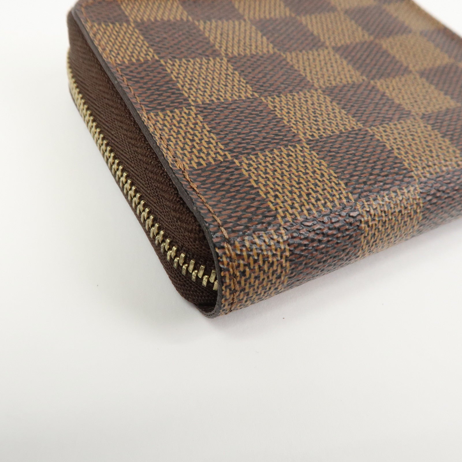 Louis Vuitton Damier Zippy Coin Case Wallet Brown N63070