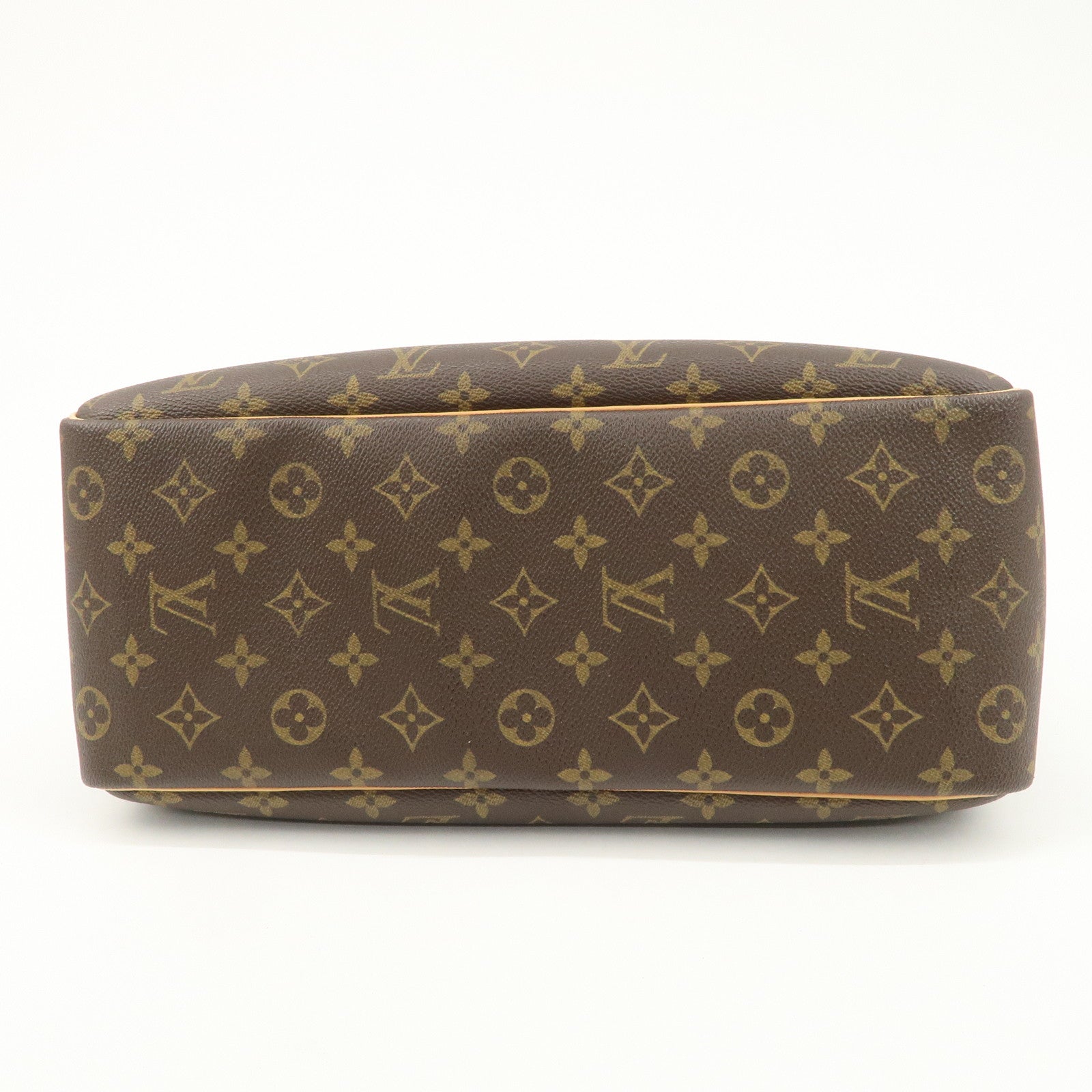 Louis Vuitton Monogram Deauville Hand Bag Brown M47270 Used