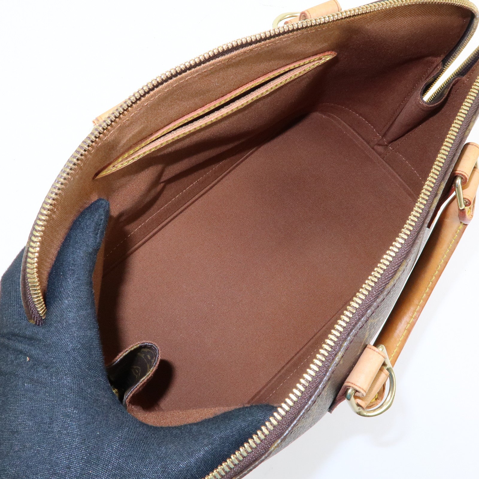 Louis Vuitton Monogram Alma Hand Bag Brown M51130