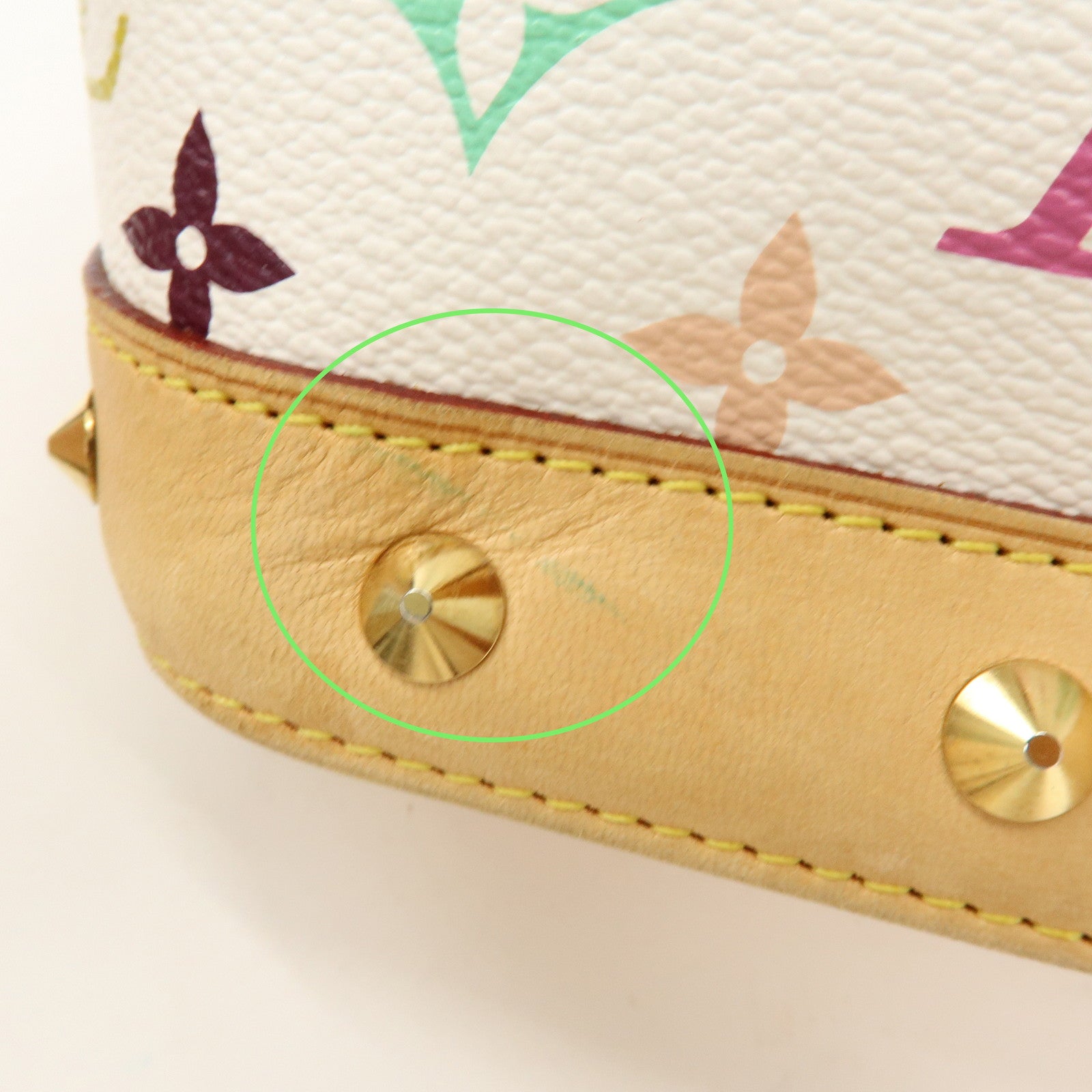 Louis Vuitton Monogram Multicolor Alma PM Hand Bag Blanc M92647
