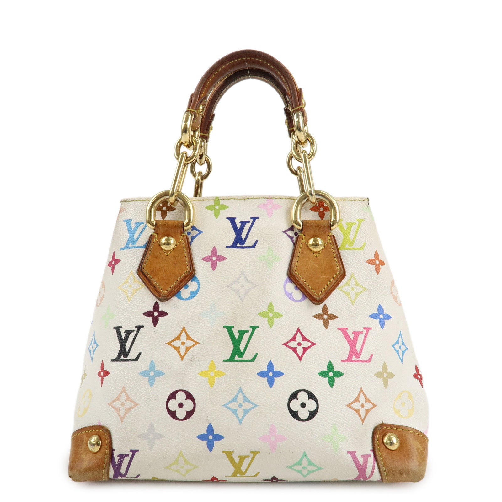 Louis Vuitton Monogram Multicolor Audra Hand Bag Blanc M40047 Used