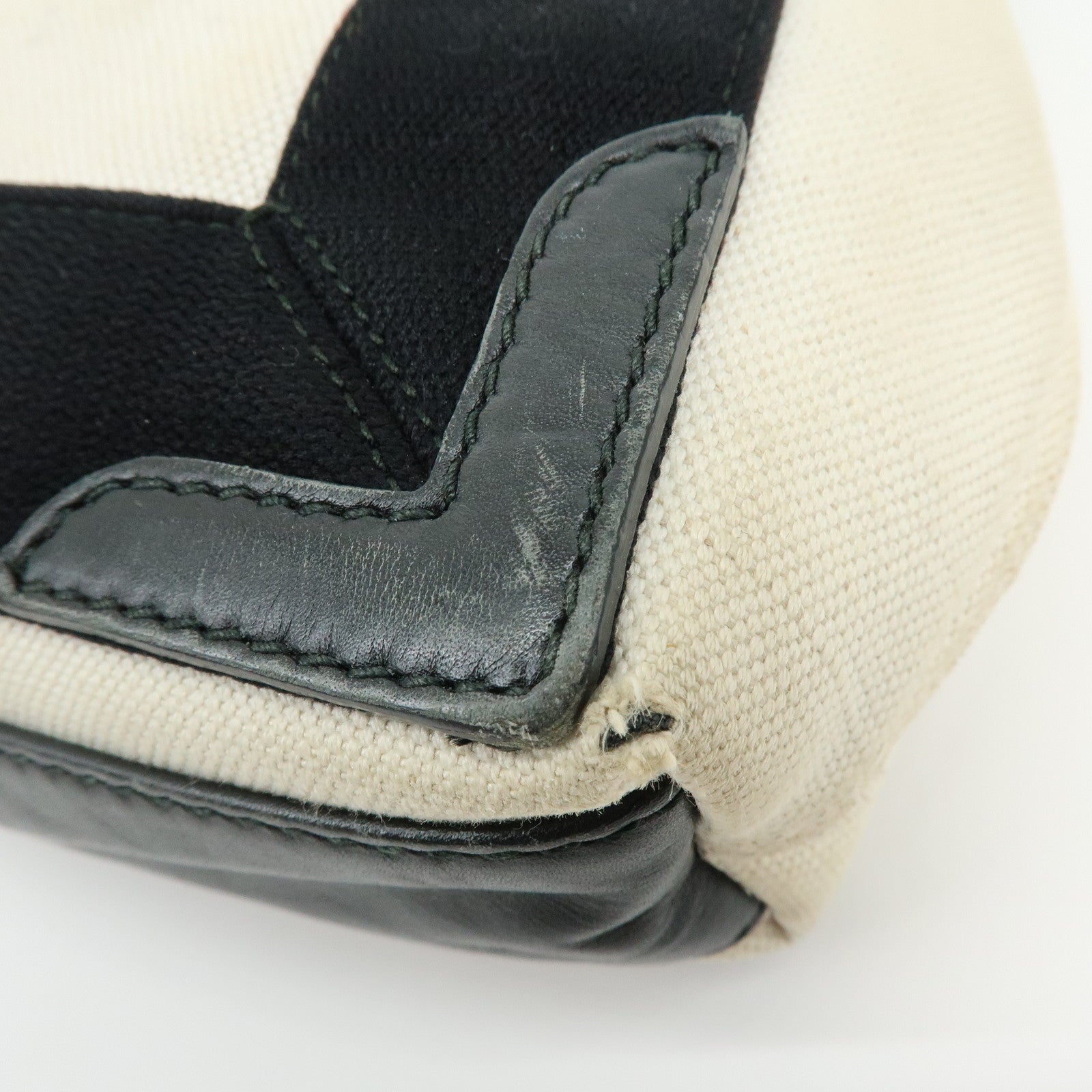 BALENCIAGA Navy Cabas XS Canvas 2WAY Bag Natural Black 390346