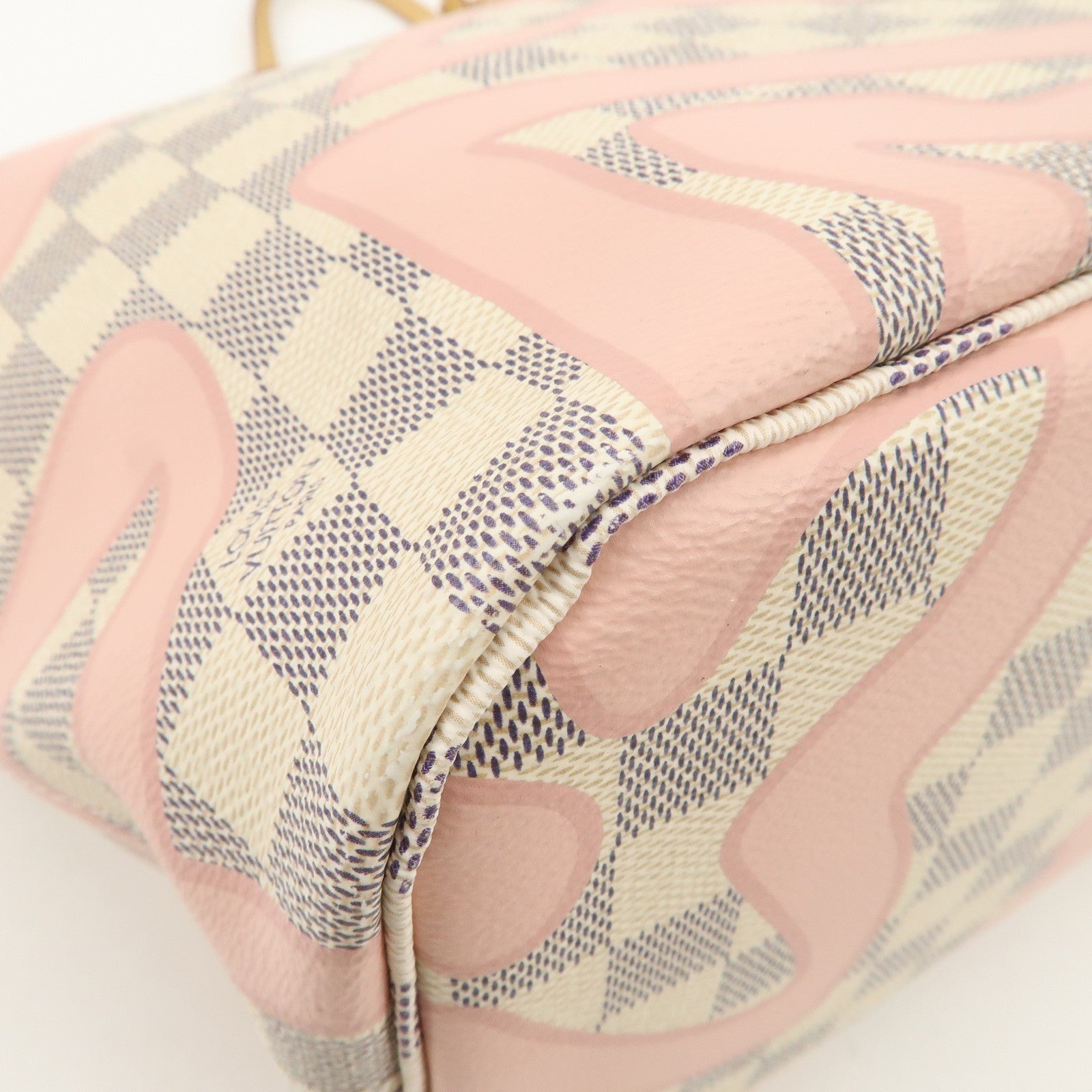 Louis Vuitton Damier Azur Tahiti Neverfull MM Bag & Pouch N41050