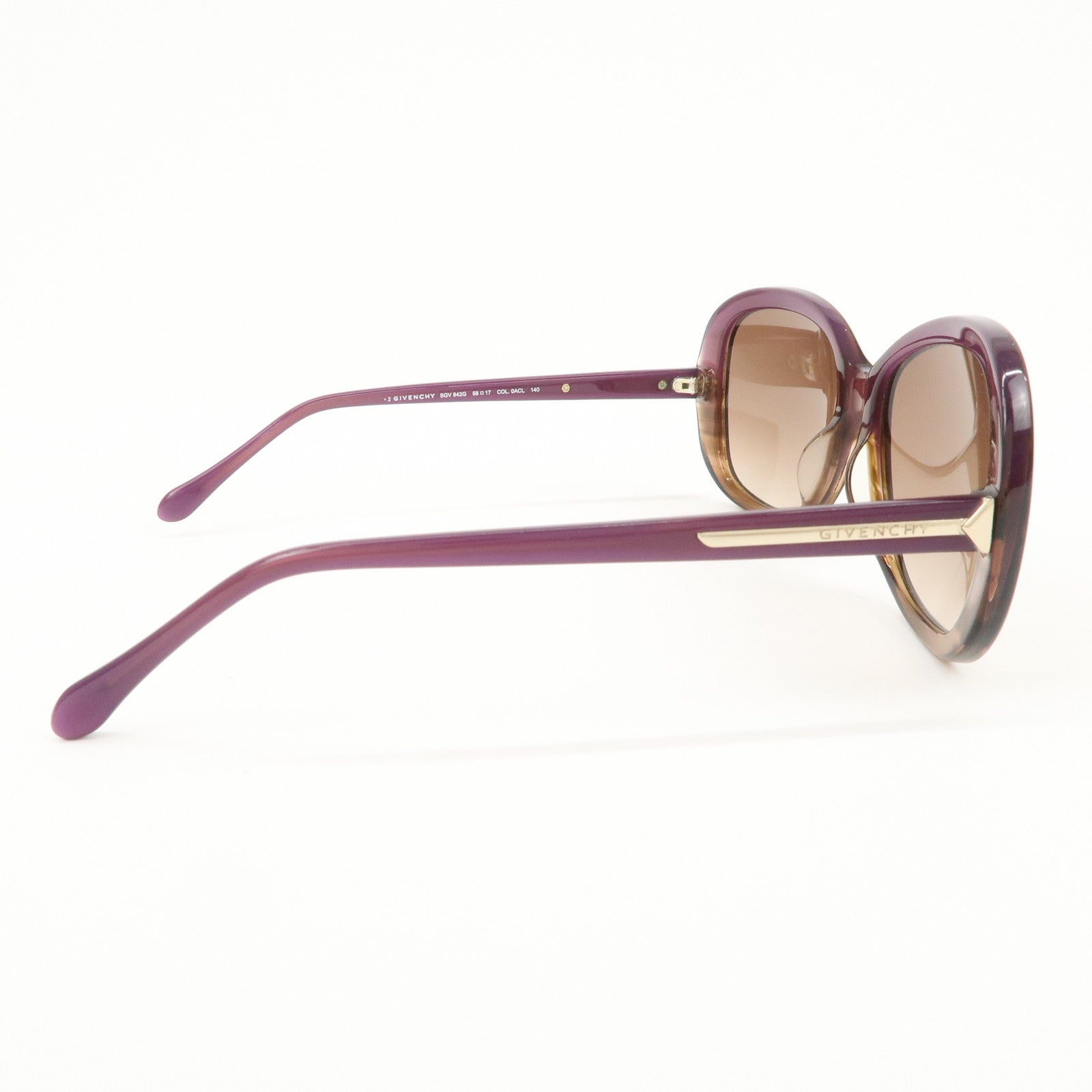 GIVENCHY Plastic Sunglasses Purple SGV842G 58□17 COL.0ACL 140