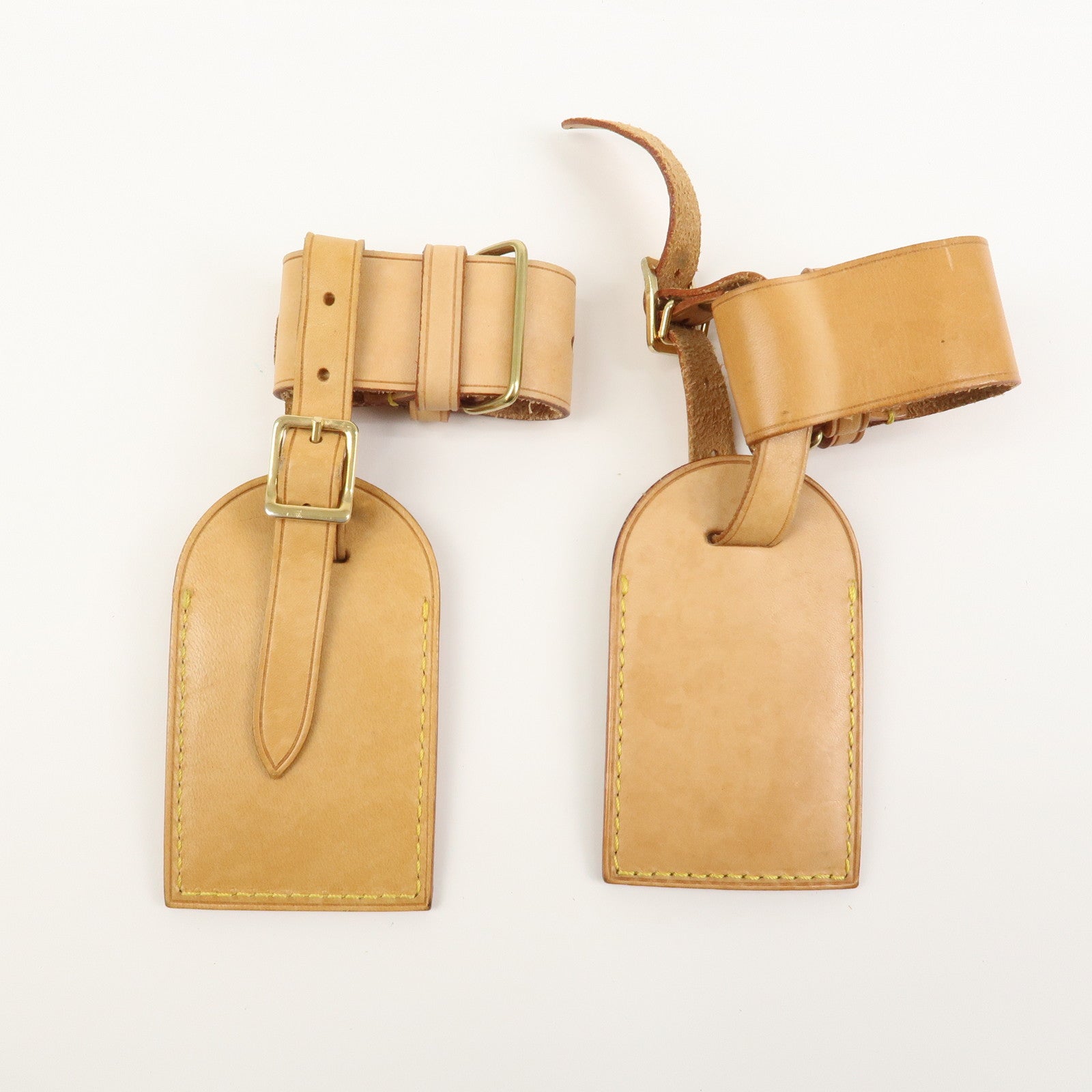 Louis Vuitton Set of 10 Leather Name Tag & Poignet Natural