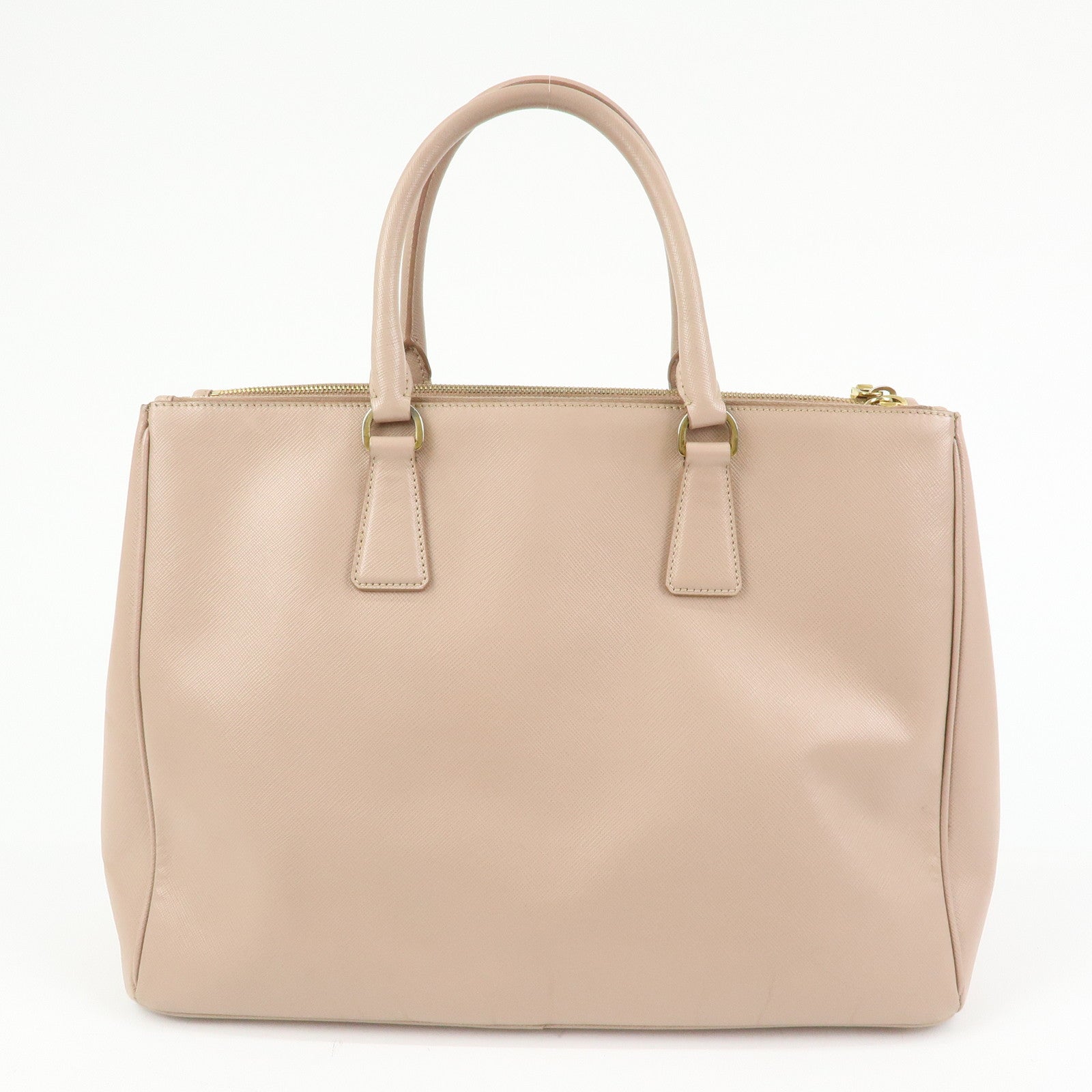 PRADA Triangle Logo Galleria Saffiano Leather Tote Hand Bag Pink