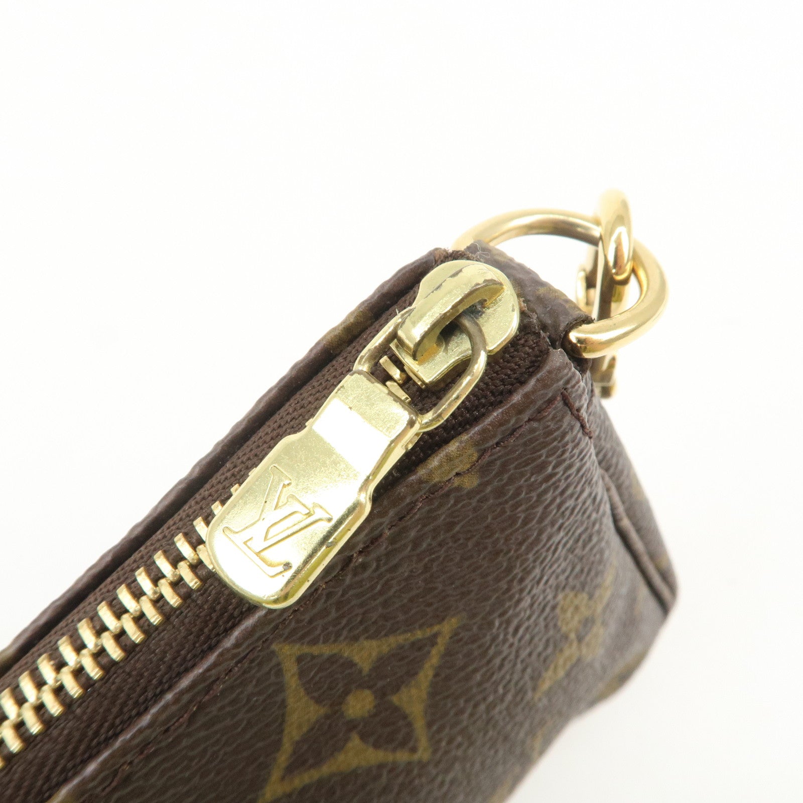 Louis Vuitton Monogram Mini Pochette Accessoires Hand Bag M58009