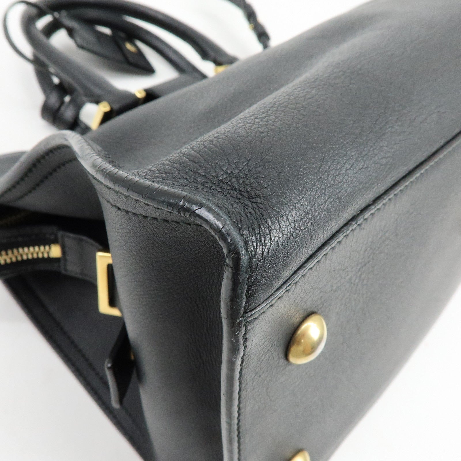 SAINT LAURENT PARIS Petit Cabas Y Line Leather 2Way Bag 311210