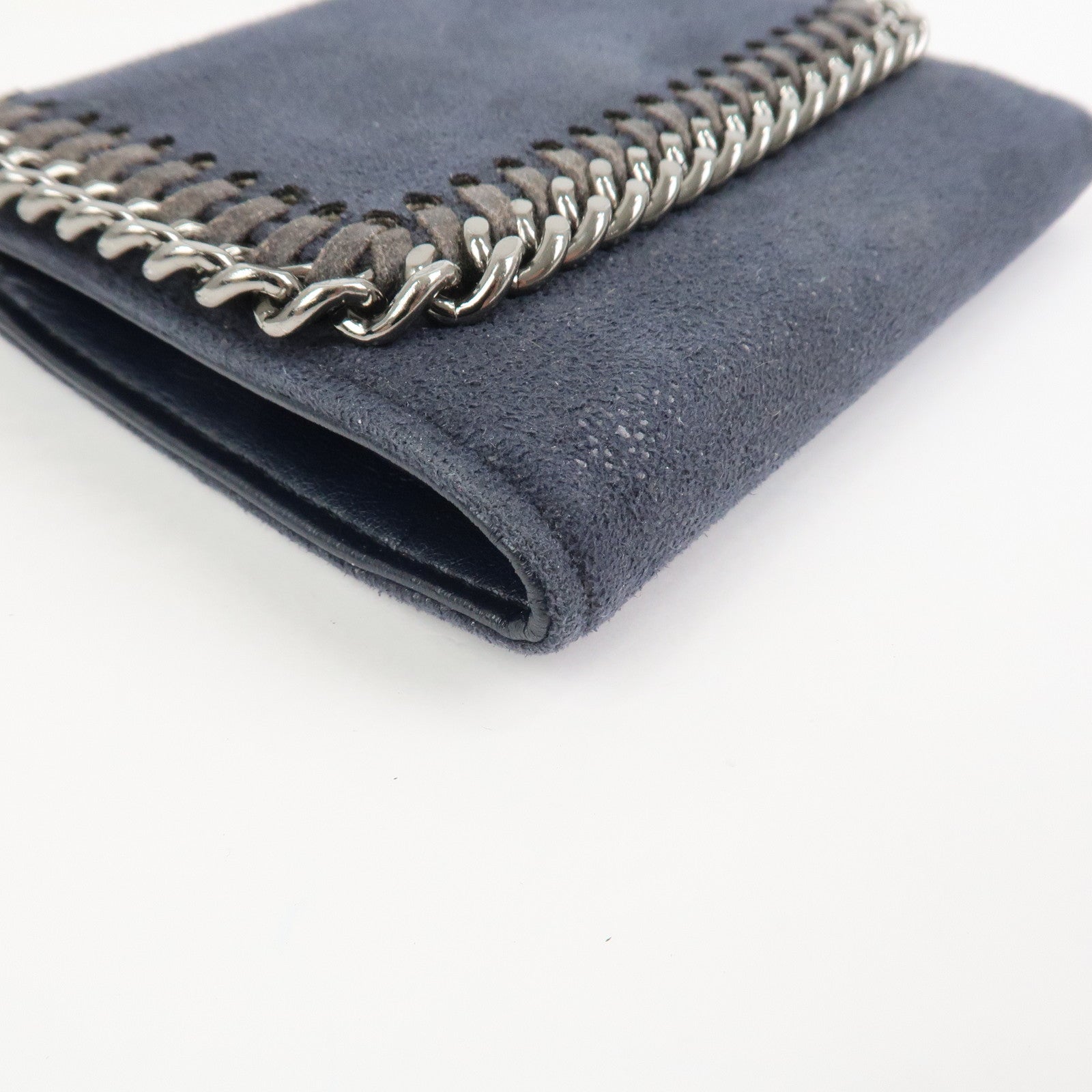 STELLA MCCARTNEY Falabella Polyester Small Flap Wallet Navy