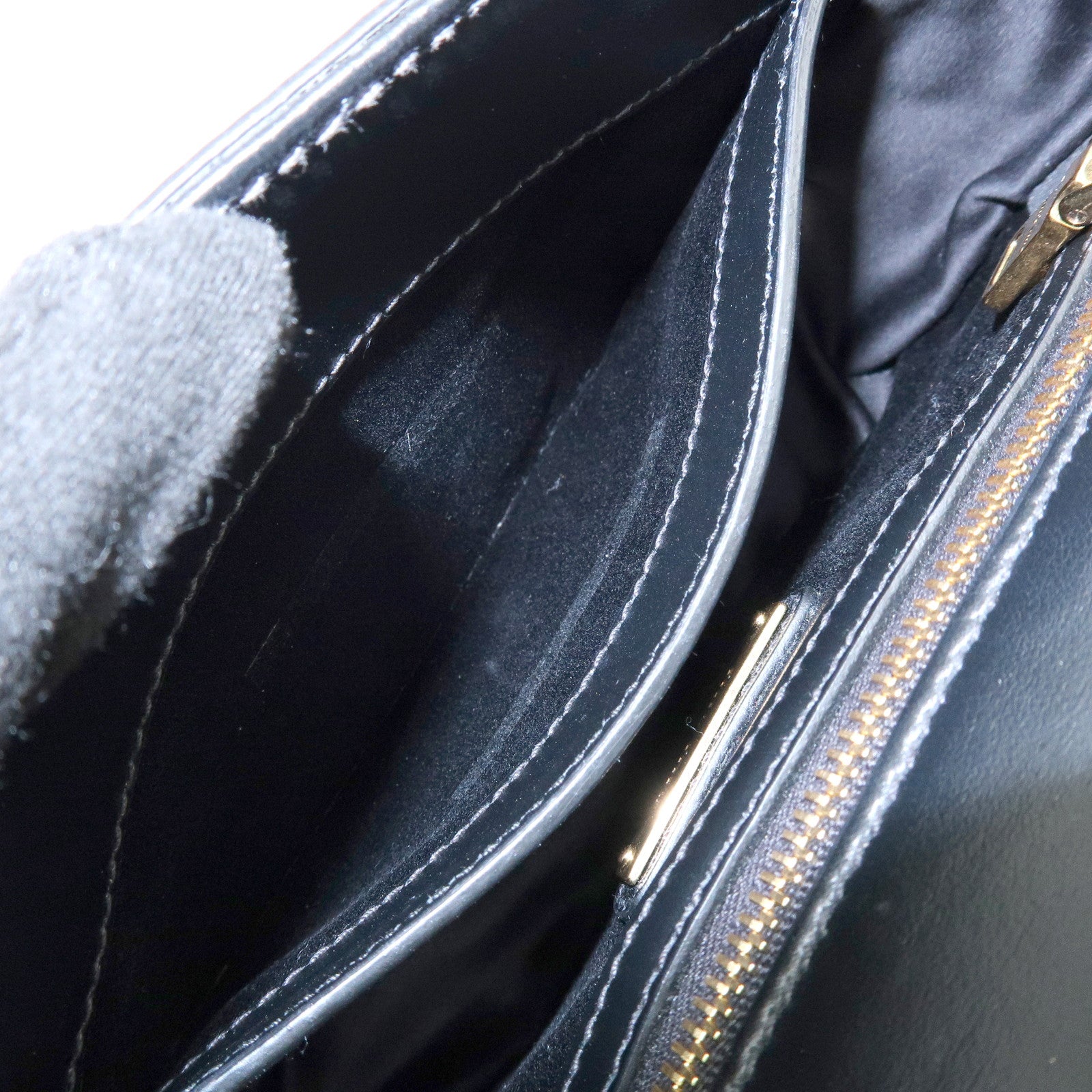 MIU MIU Logo Soft Calf Leather Chain Shoulder Bag Black 5BD147