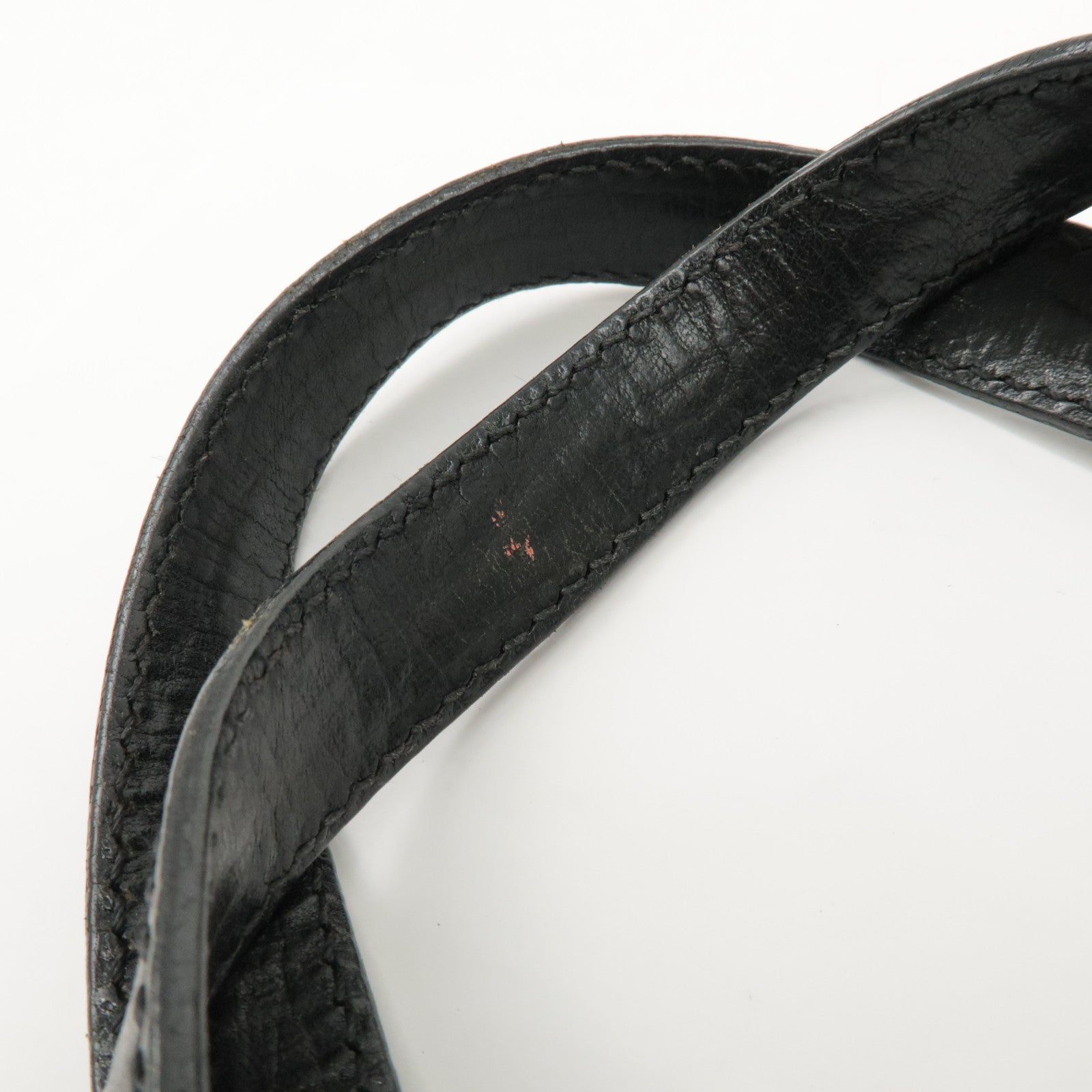 FENDI Zucchino Leather Canvas Tote Bag Hand Bag Black 8BH161 Used