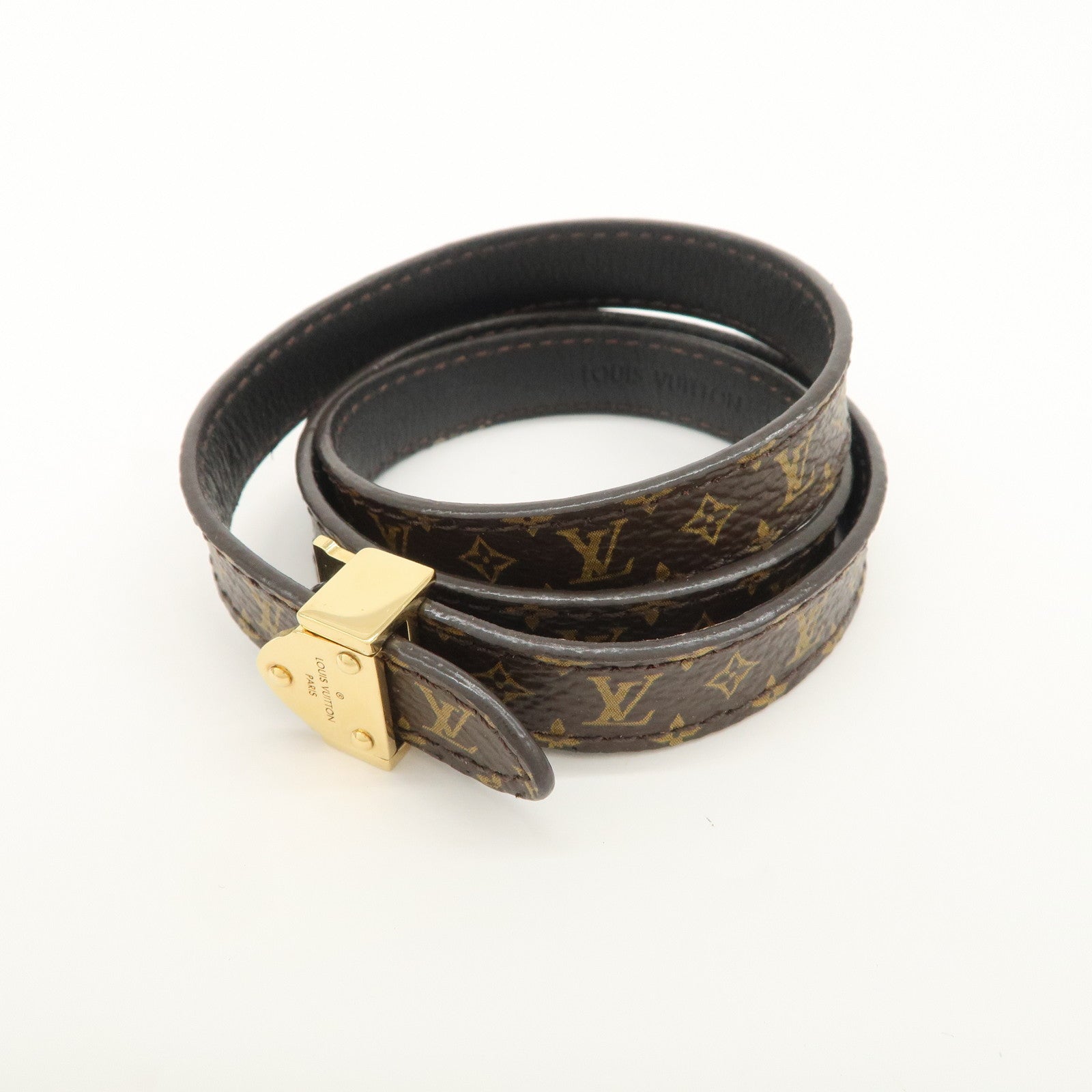 Louis Vuitton Monogram Canvas Box It Bracelet Brown M6740