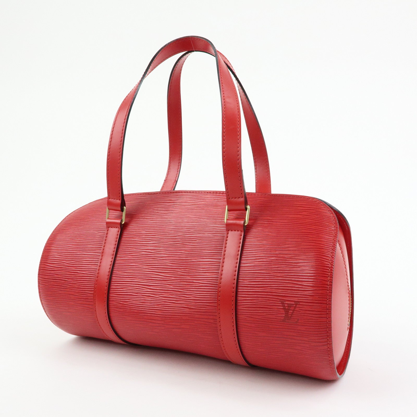 Louis Vuitton Epi Soufflot Leather Hand Bag Castillian Red M52227